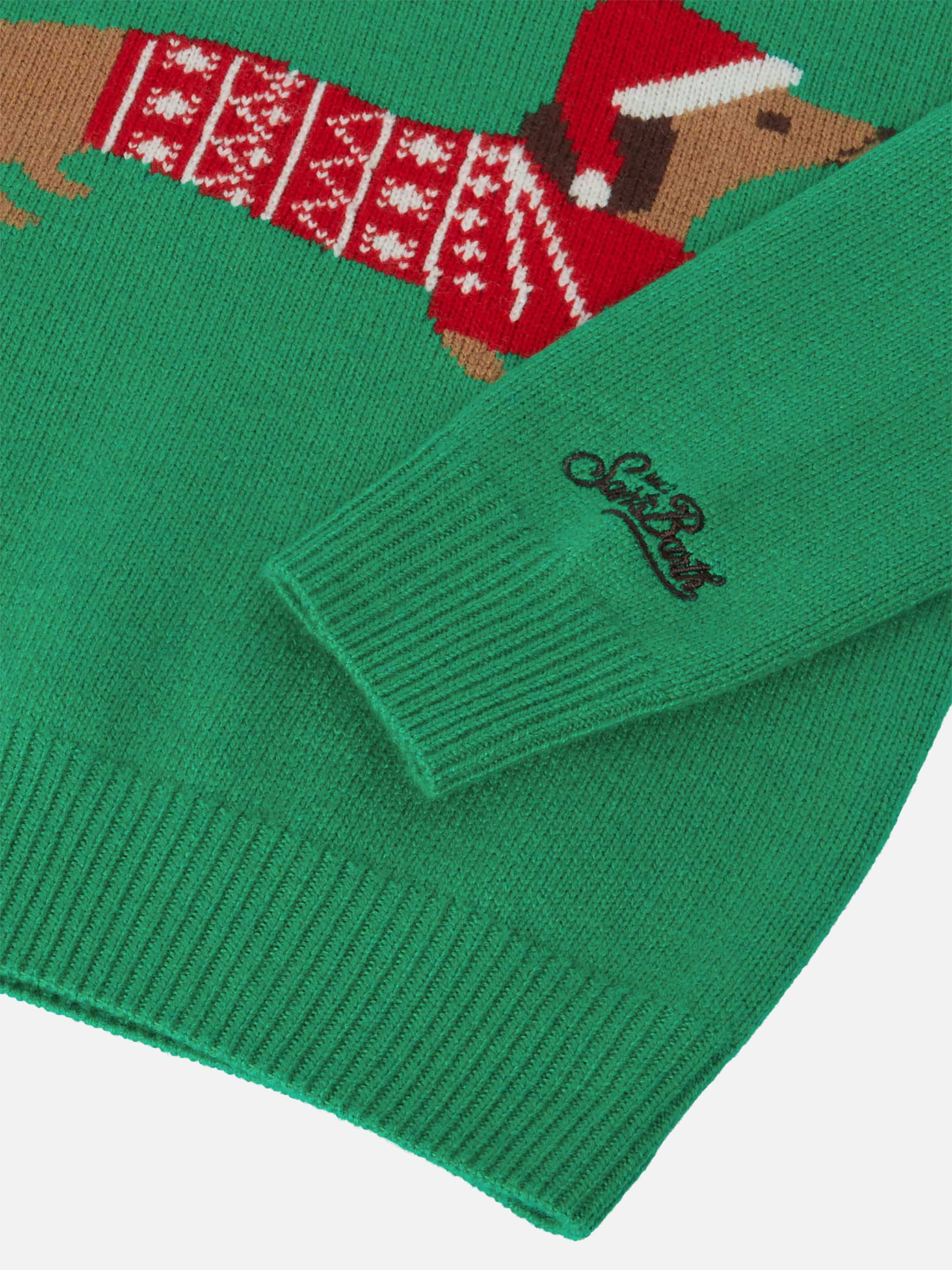 mc2-saint-barth-douglas-maglione-bambino-verde-christmas-dog image 3