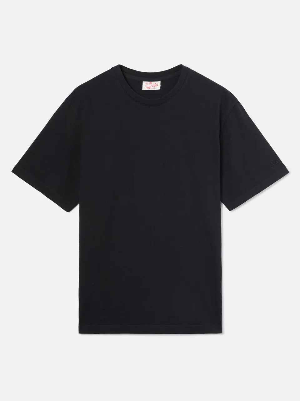 mc2-saint-barth-t-shirt-dover-nera-in-cotone-con-ricamo-logo image 1