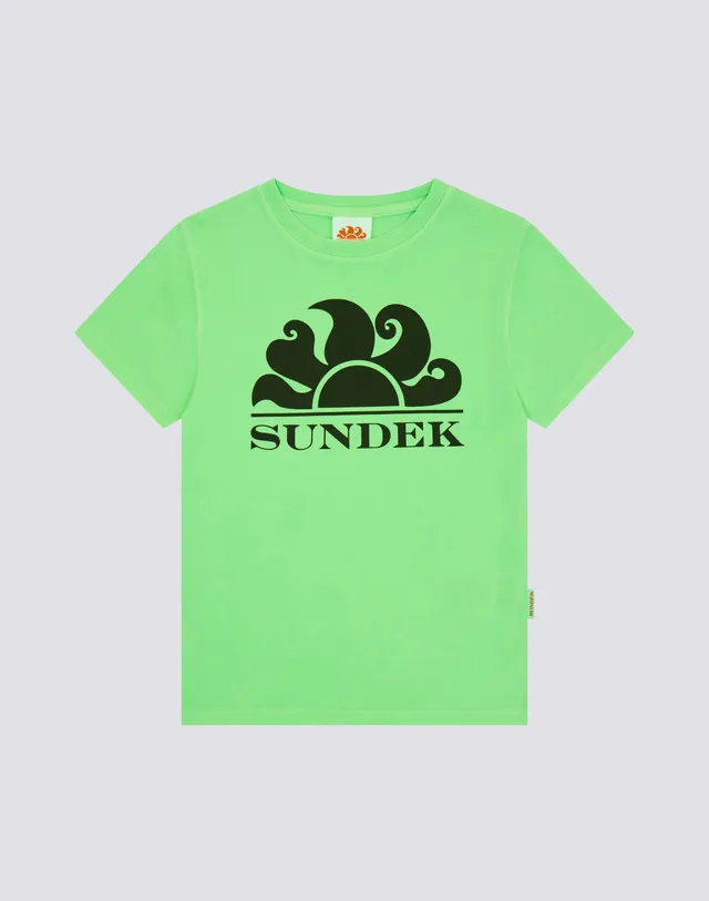 sundek-goldenwave-t-shirt-bambino-manica-corta-in-cotone-sovratinto image 1