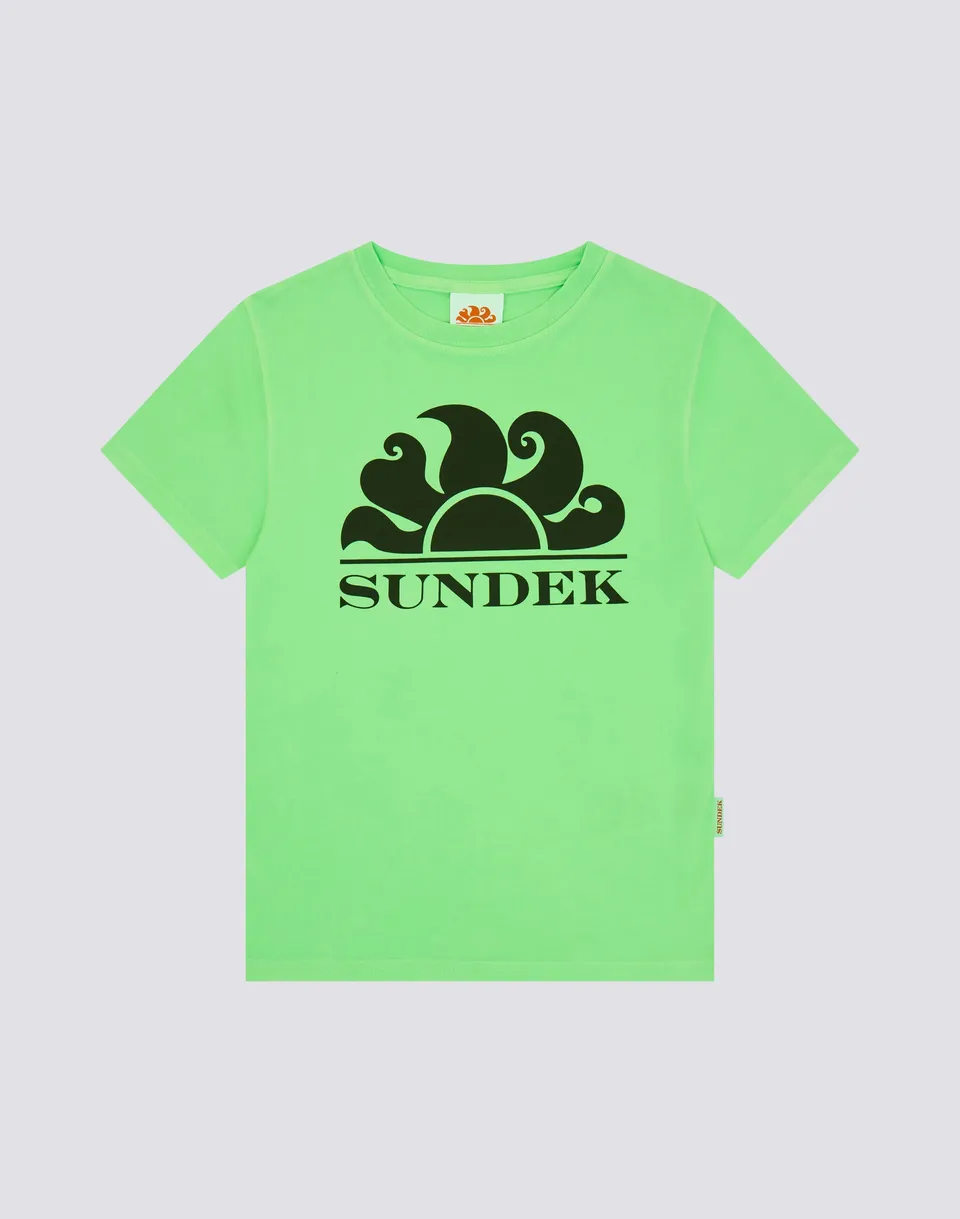 sundek-goldenwave-t-shirt-bambino-manica-corta-in-cotone-sovratinto image 1