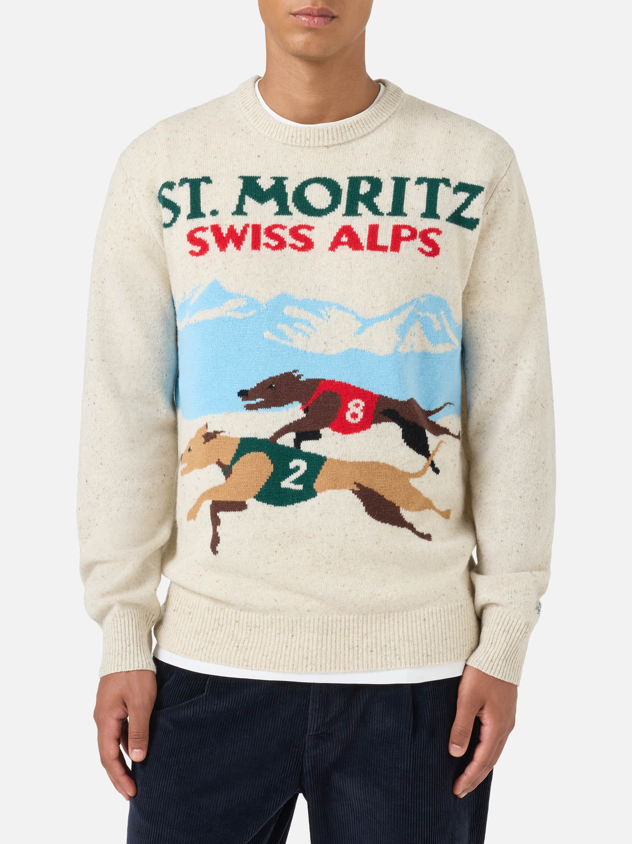 maglia-mc2-saint-barth-heron-uomo-bianca-in-filato-donegal-misto-lana-con-jacqua image 1