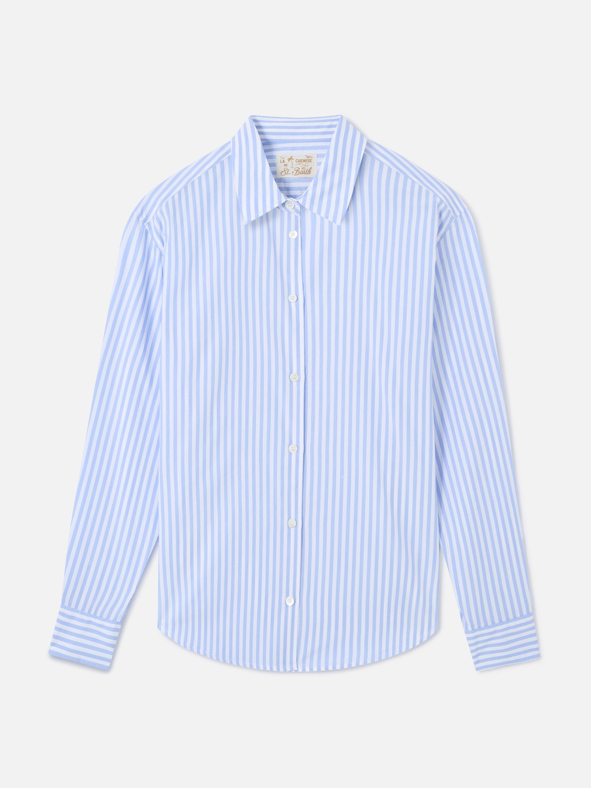mc2-saint-barth-meredith-camicia-donna-cotone-rigata-blu image 5