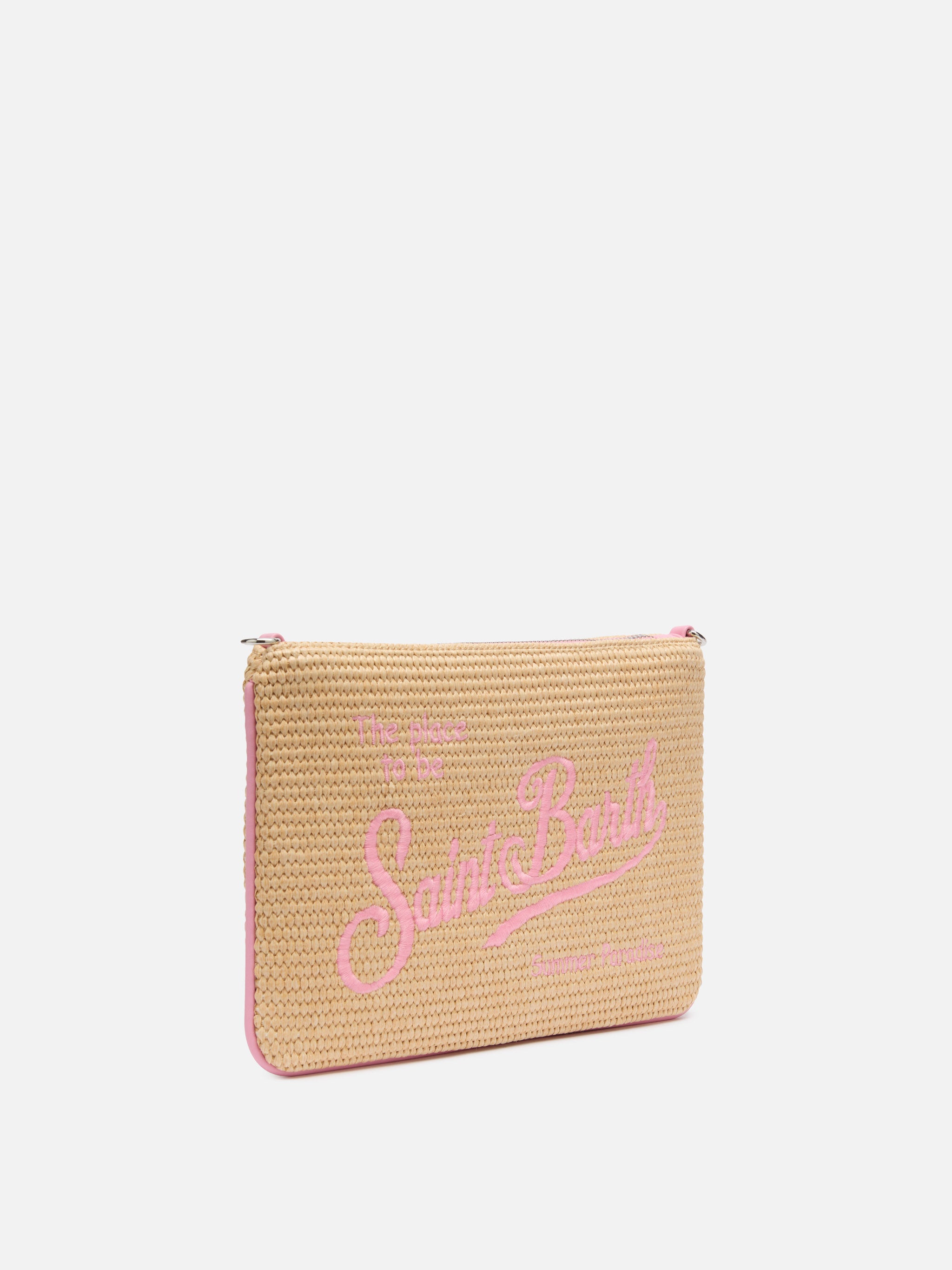 mc2-saint-barth-parisienne-pochette-paglia-beige-con-dettagli-rosa image 4