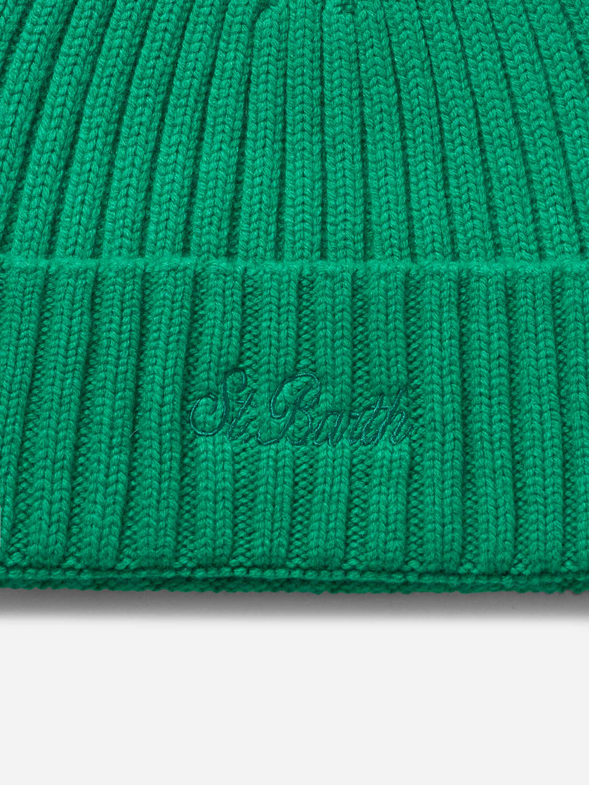 mc2-saint-barth-wengen-cappello-misto-cashmere-verde-tinta-unita image 3