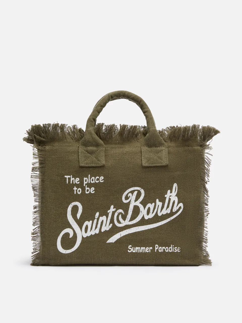 mc2-saint-barth-borsa-colette-in-100-lino-verde-militare image 1