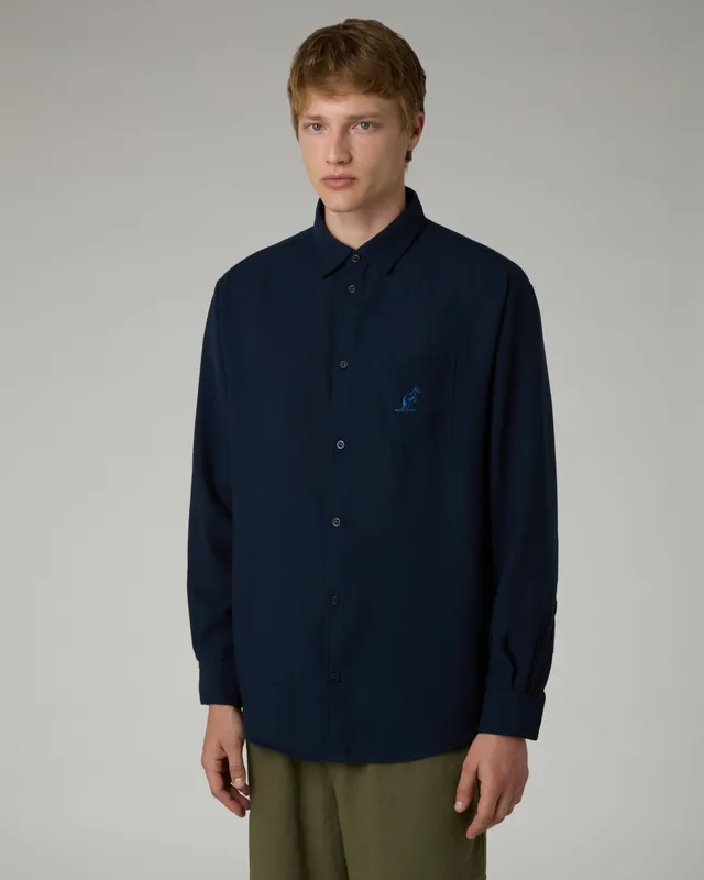 australian-doric-long-sleeve-shirt-camicia-manica-lunga-eclipse-blue image 1