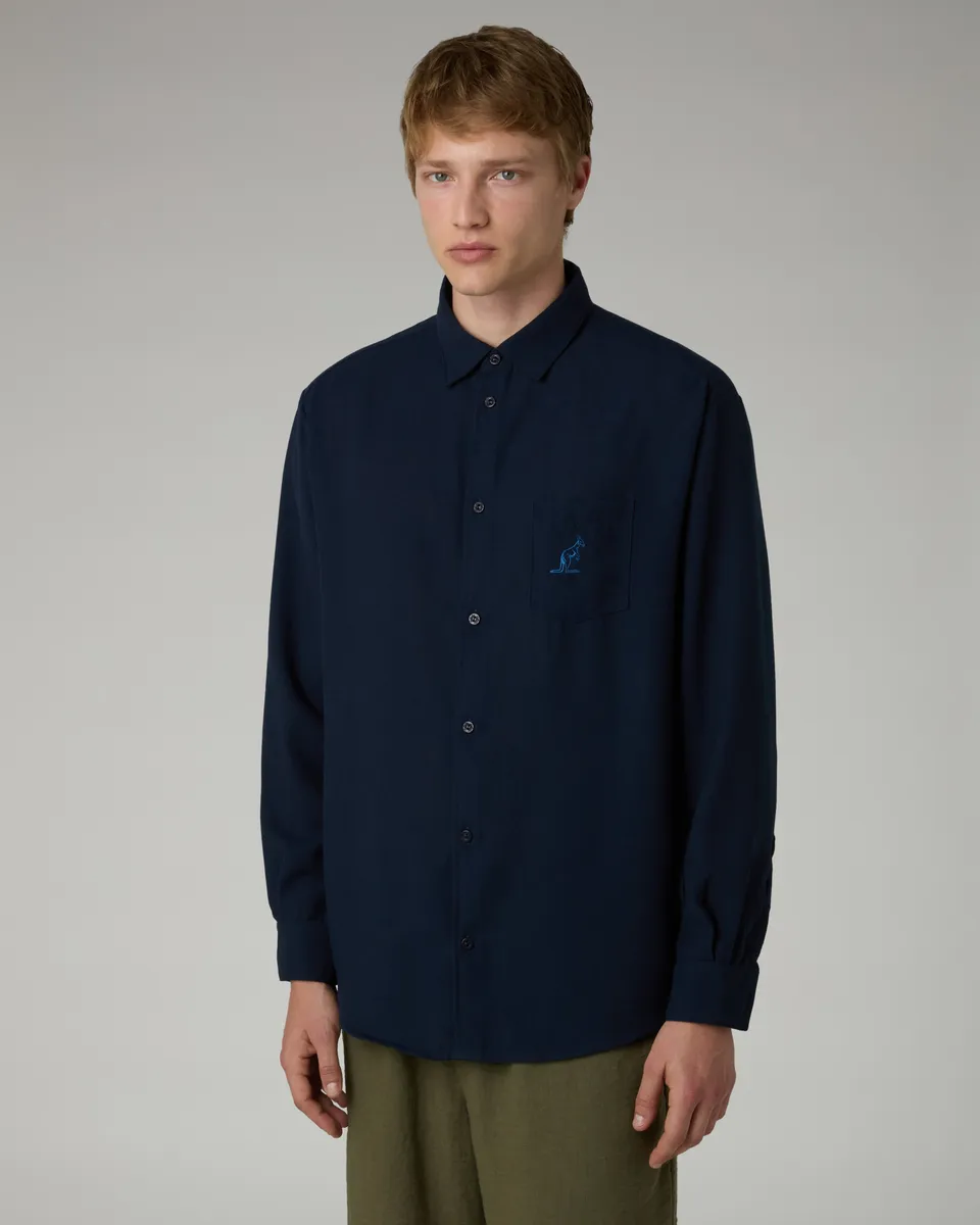 australian-doric-long-sleeve-shirt-camicia-manica-lunga-eclipse-blue image 1