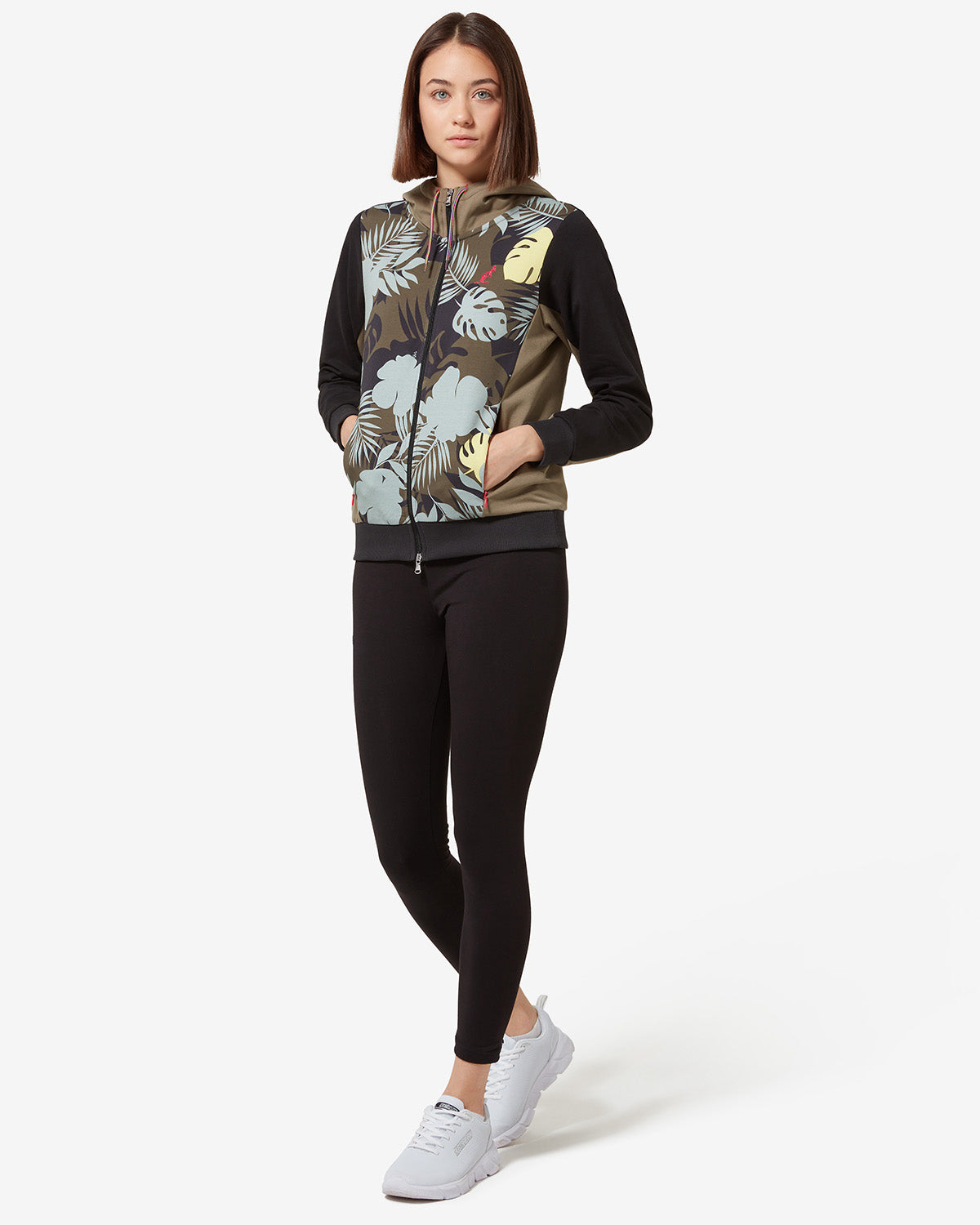 australian-flowers-insert-giacca-felpa-con-cappuccio-verde-aneto image 2