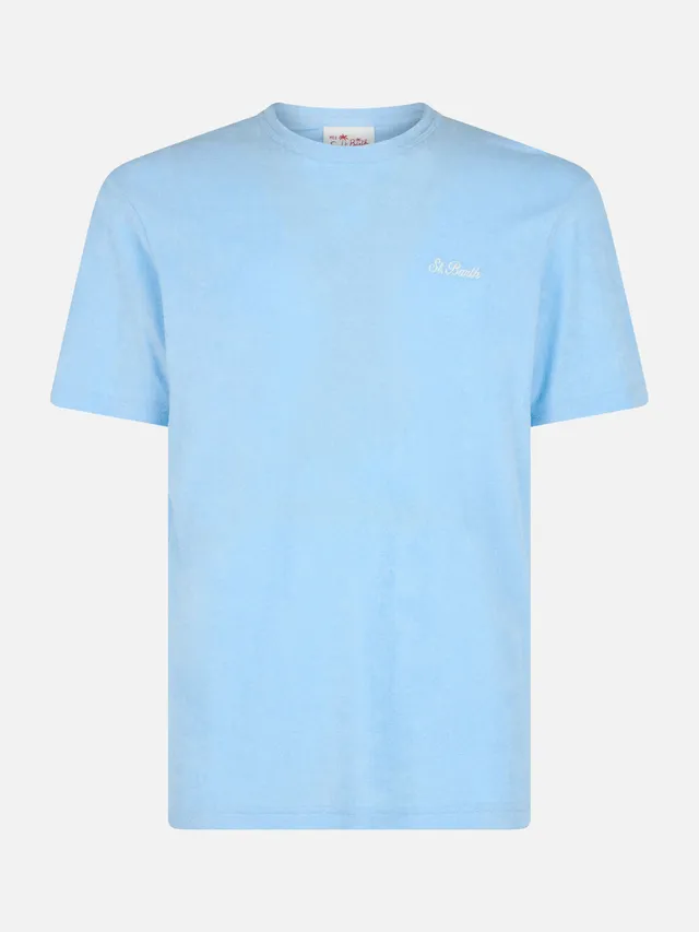 mc2-saint-barth-t-shirt-gary-uomo-spugna-azzurro-chiaro-con-ricamo image 1