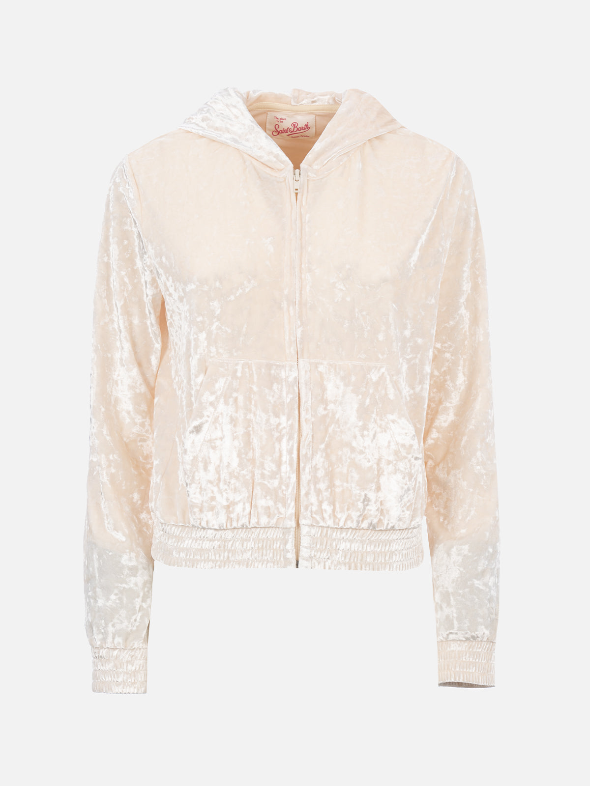 mc2-saint-barth-jasmine-felpa-con-zip-donna-in-ciniglia-giallo-chiaro-con-cappuc image 1