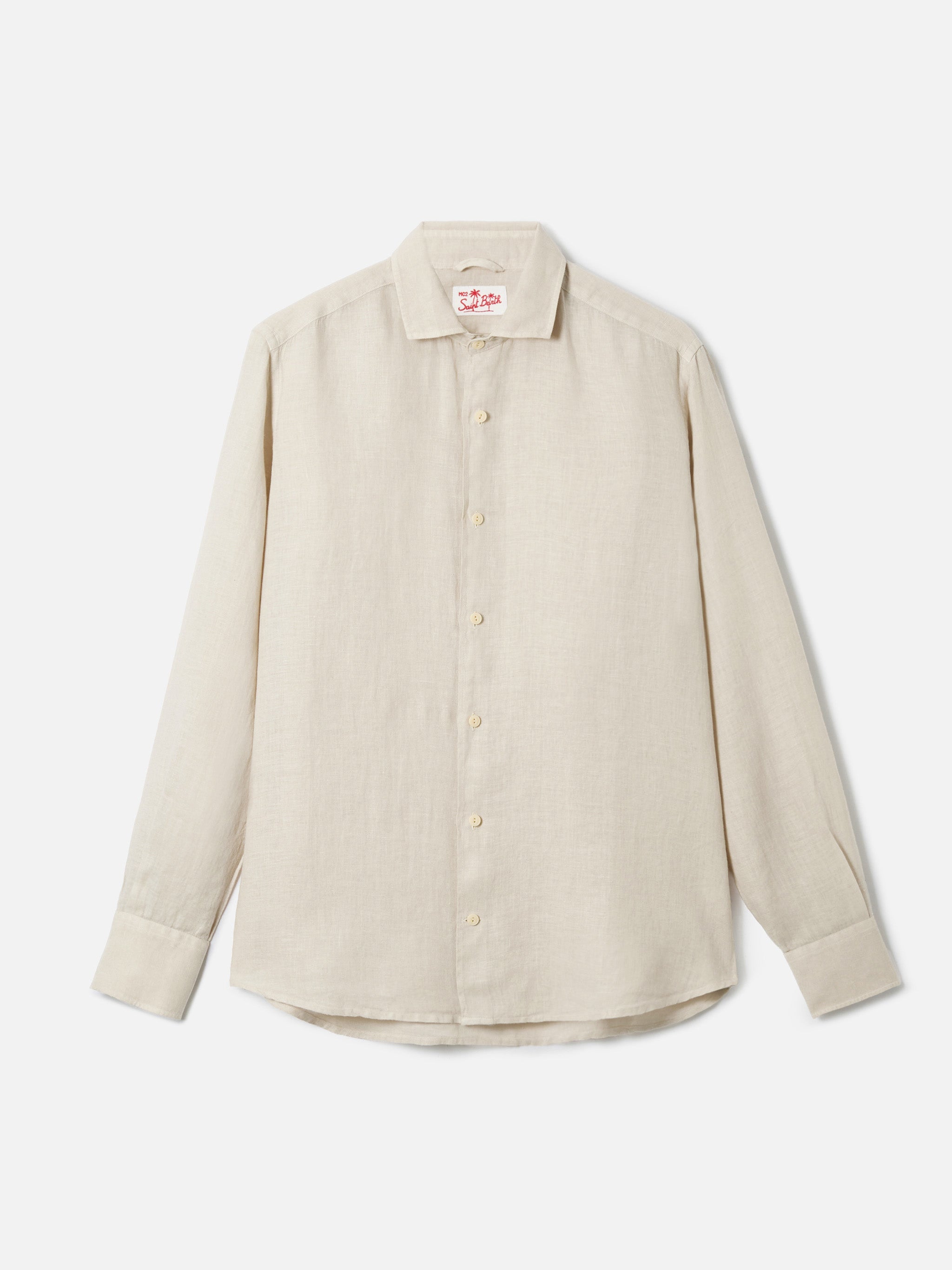mc2-saint-barth-camicia-uomo-pamplona-in-lino-panna-manica-lunga image 4