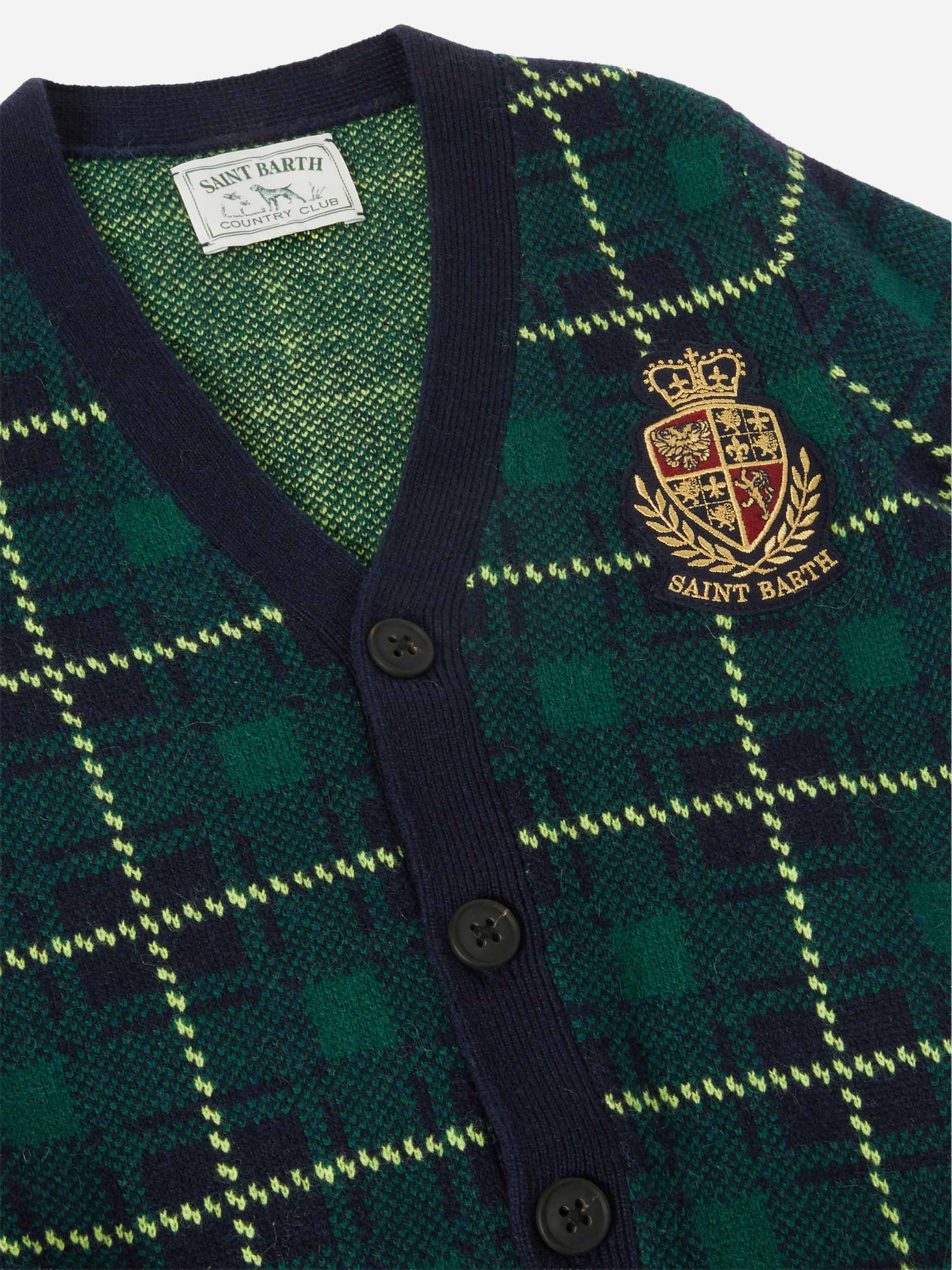 mc2-saint-barth-cardigan-jonan-bambino-con-stampa-tartan-blu-navy-e-verde-britis image 2