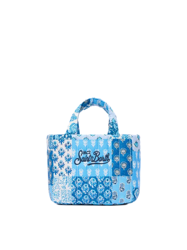 mc2-saint-barth-soft-tote-mini-bag-trapuntata-fiori-blu image 1