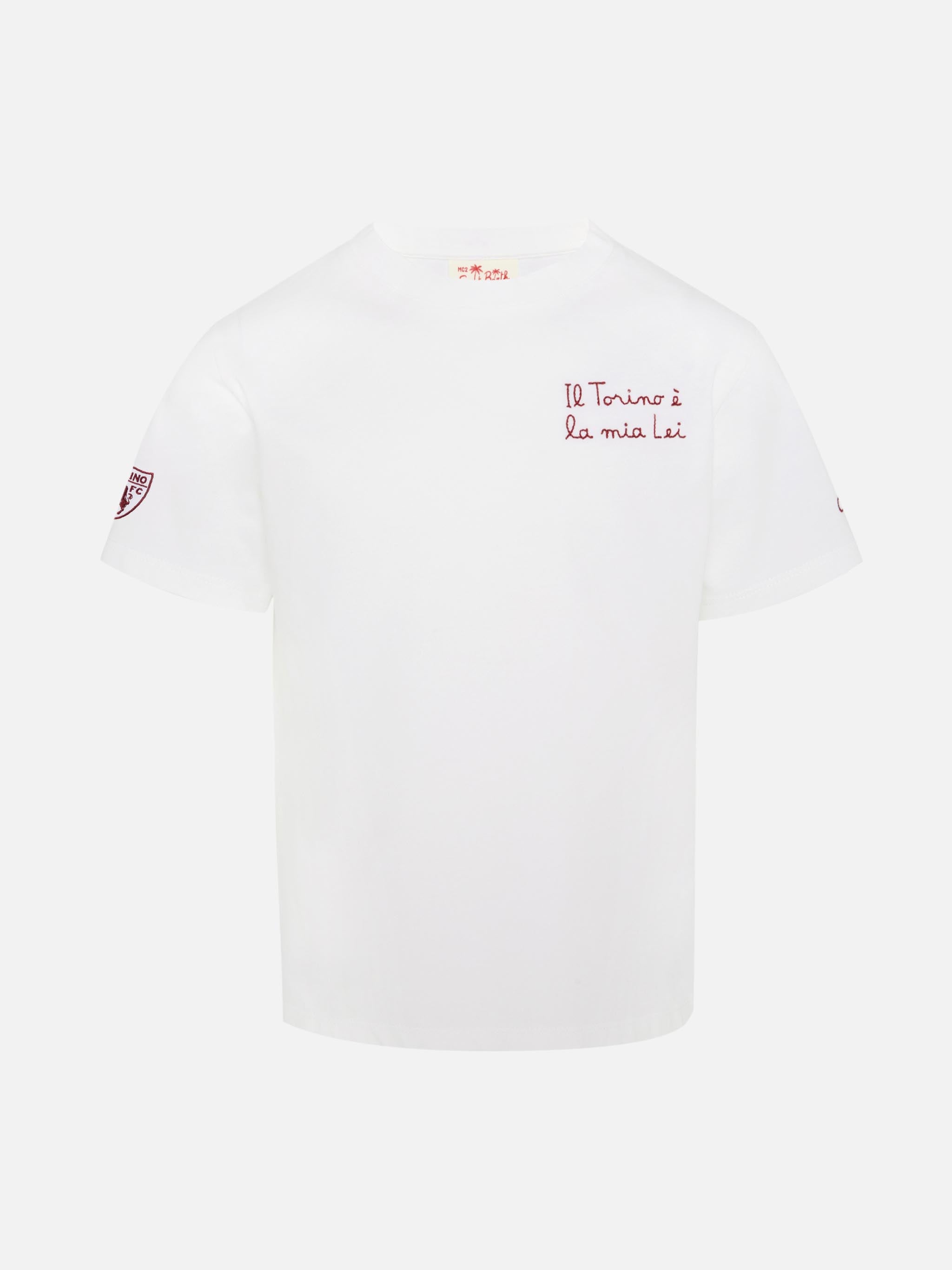 mc2-saint-barth-t-shirt-portofino-jr-cotone-con-ricamo-il-torino-la-mia-lei-tori image 1
