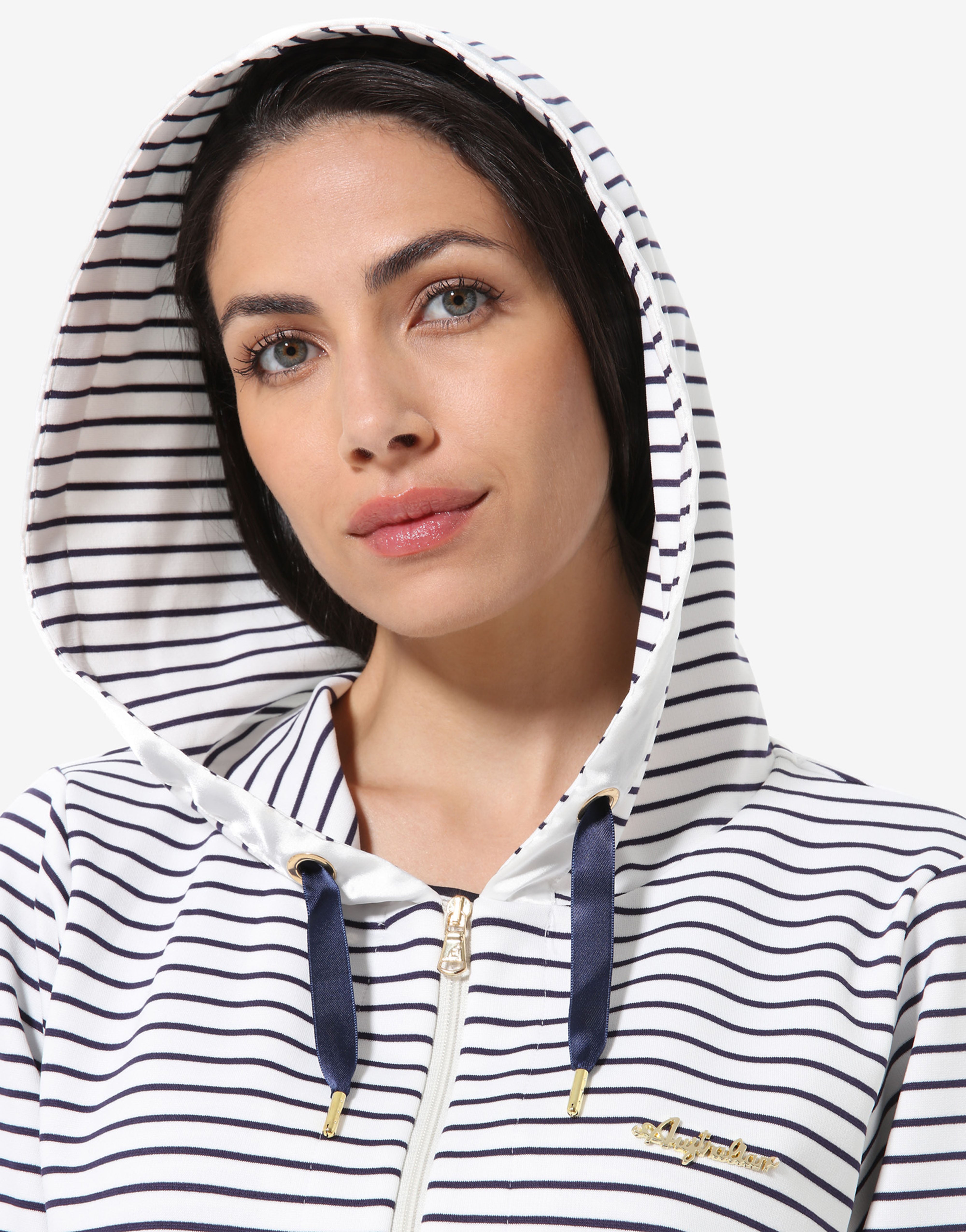 australian-striped-tracksuit-tuta-poliviscosa-blu-navy-con-cappuccio image 3