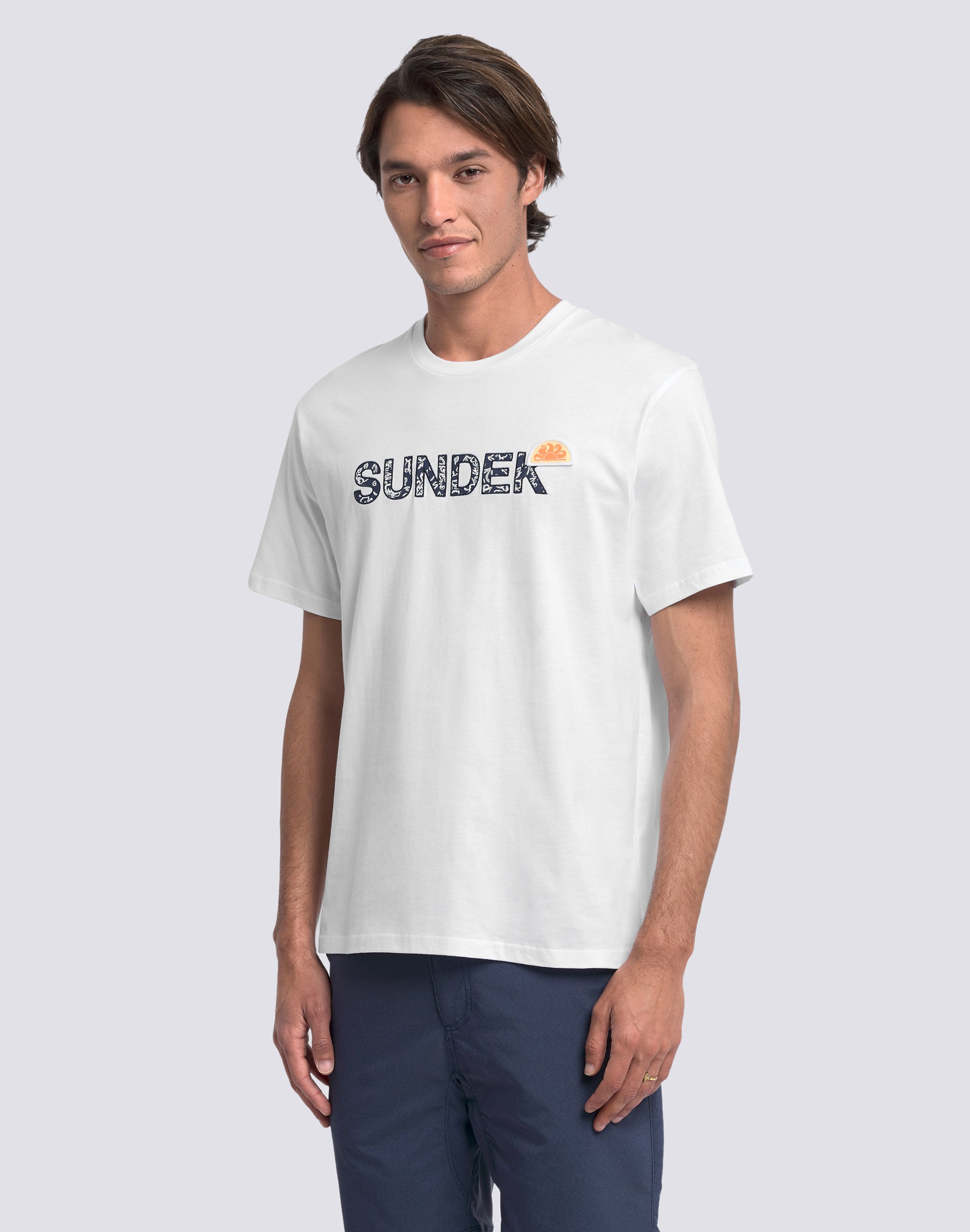 sundek-m253tejr9ia-t-shirt-uomo-girocollo-archive-hibiscus-cotone image 4