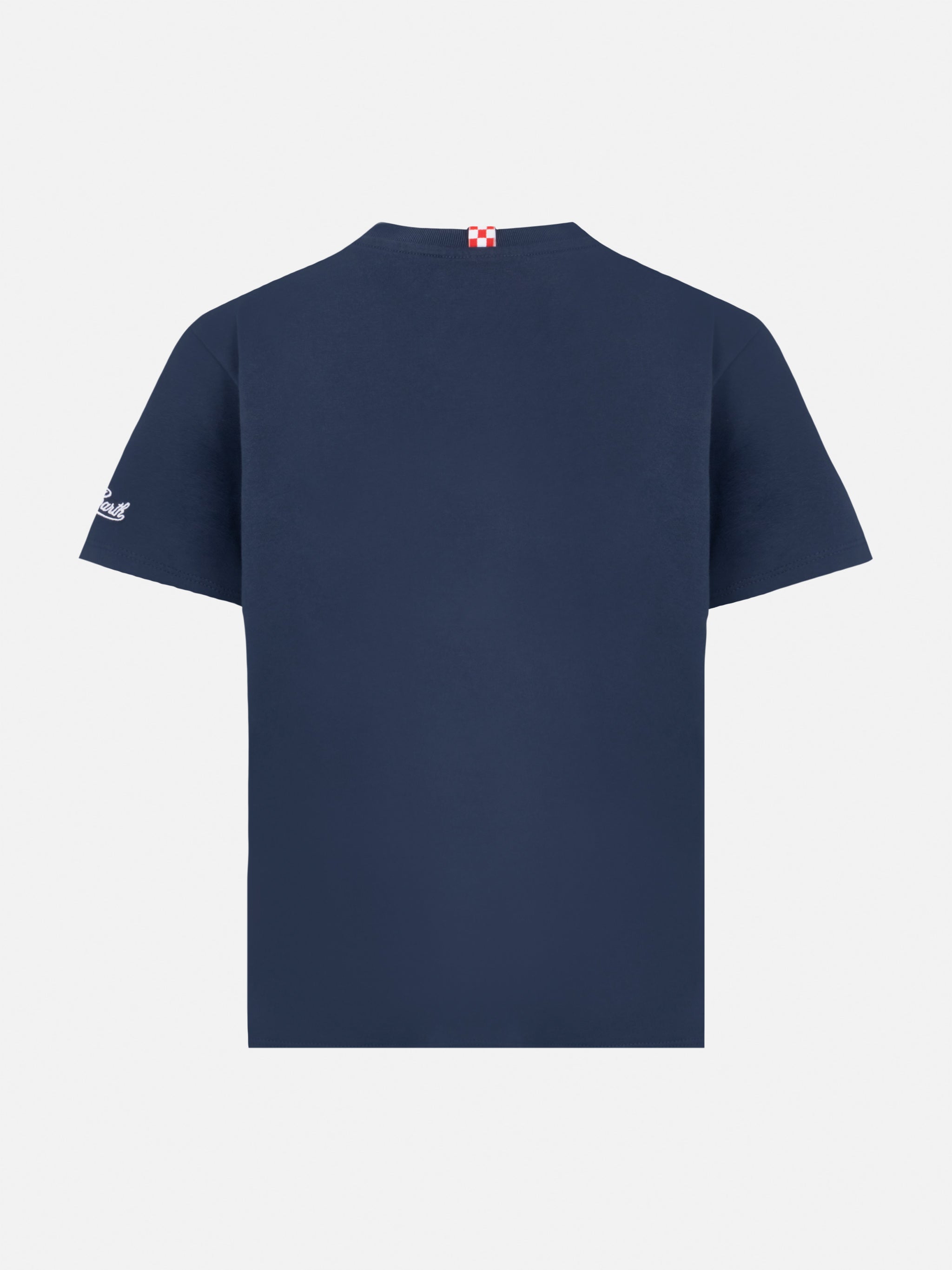 mc2-saint-barth-t-shirt-boy-cotone-blu-navy-stampa-bad-boy image 2