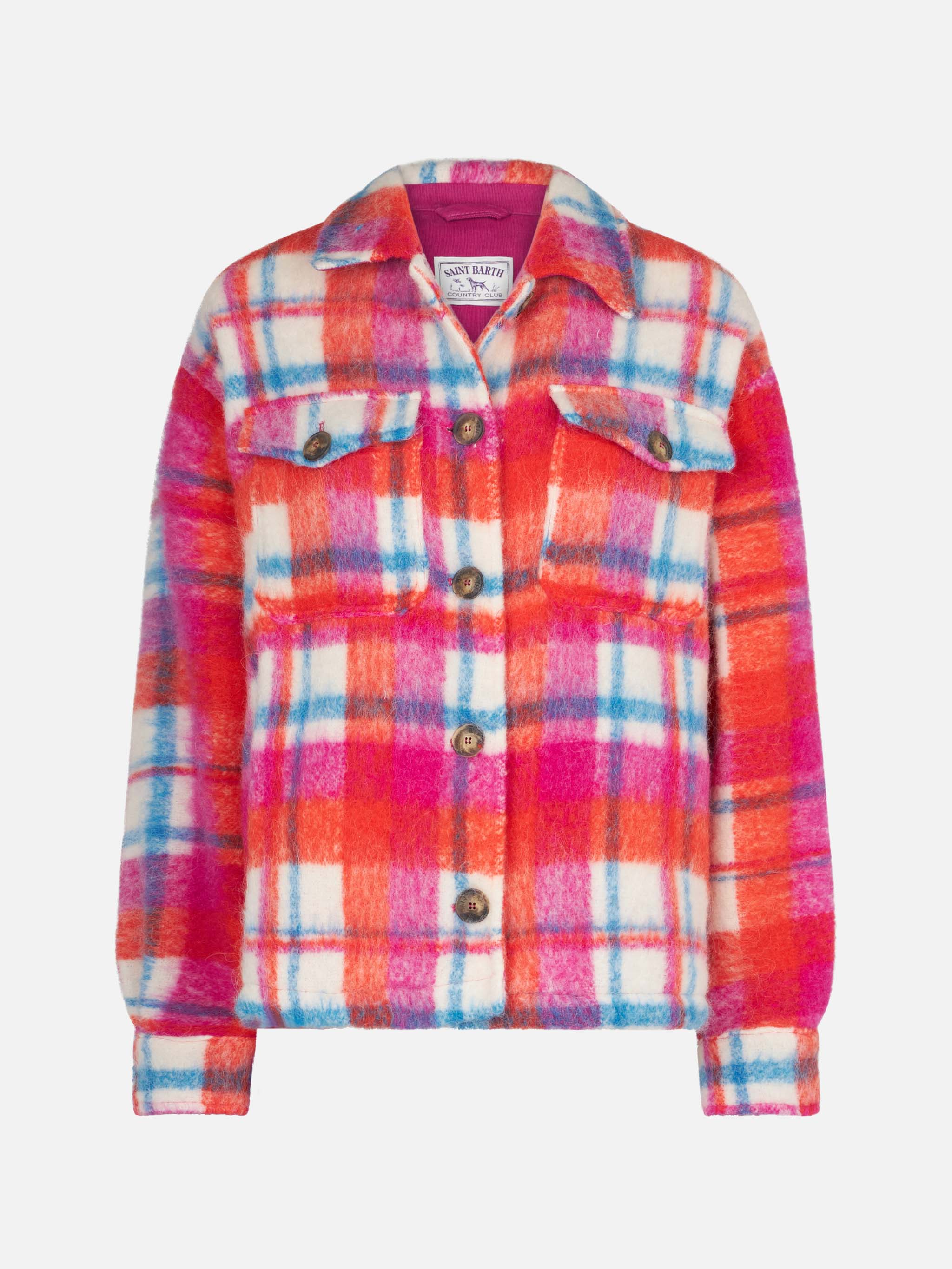 mc2-saint-barth-giacca-marceline-overshirt-donna-in-tessuto-misto-tartan-multico image 4