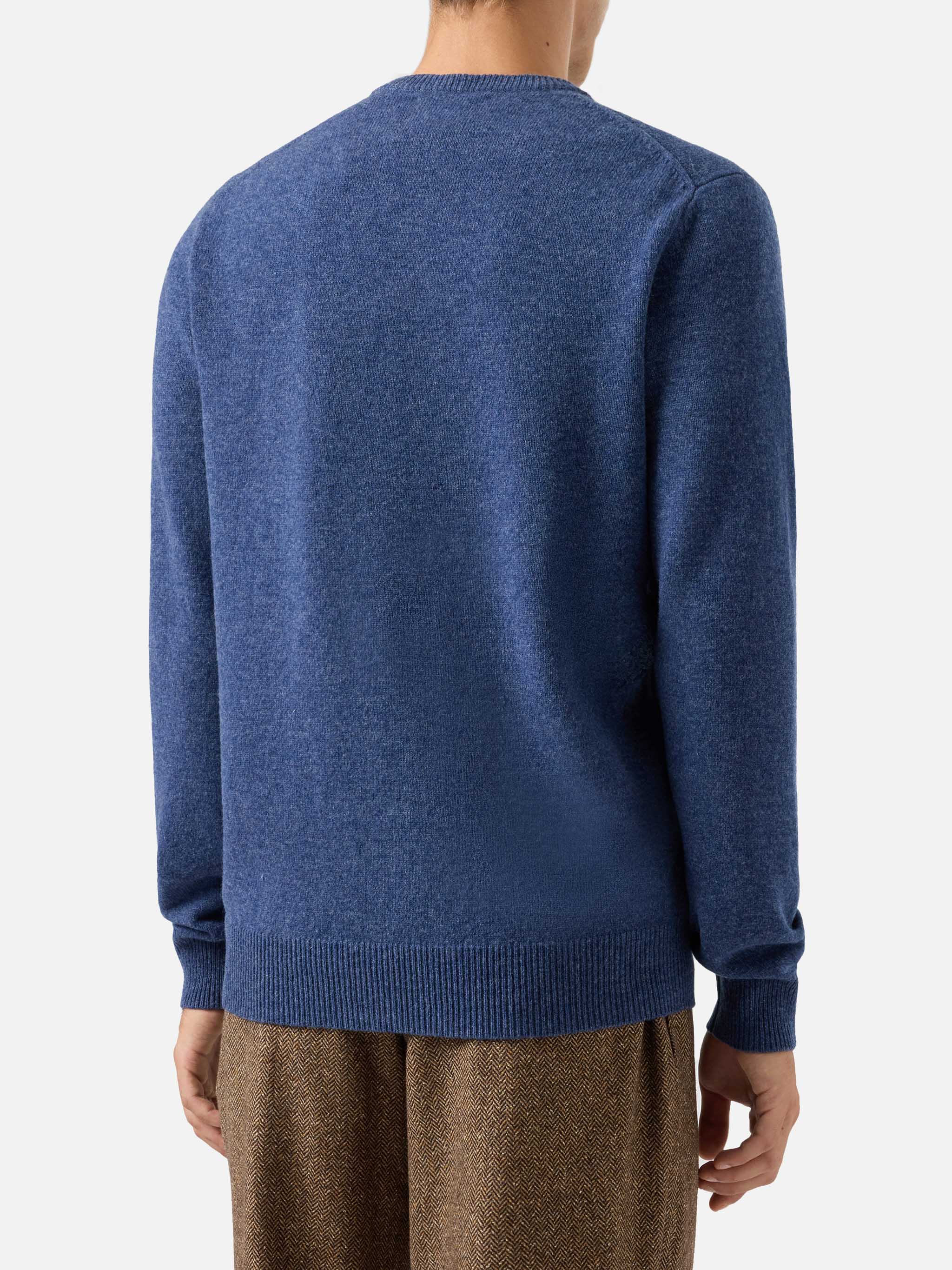 mc2-saint-barth-regent-maglione-100-lambswool-blu-denim-uomo image 3