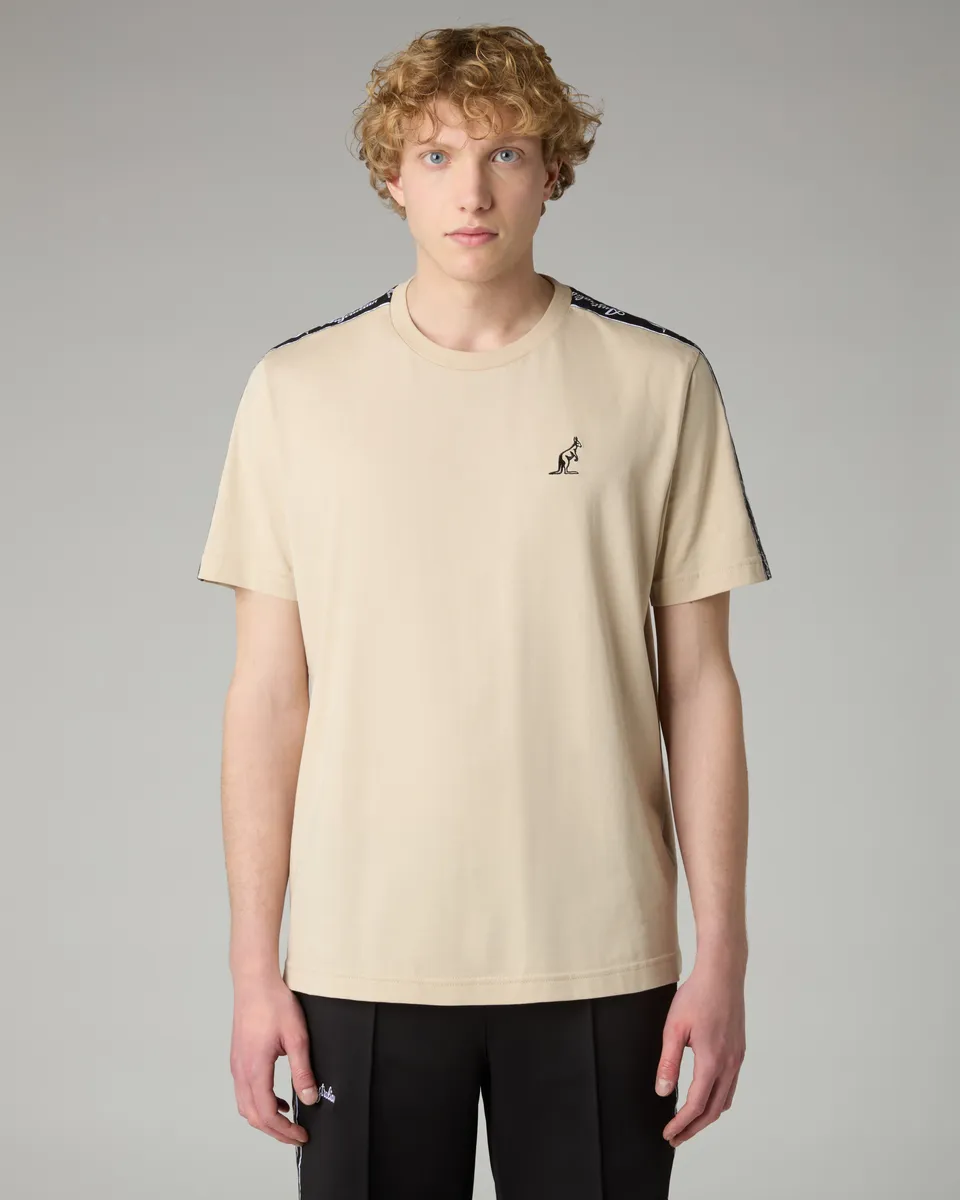 australian-tape-t-shirt-sabbia-in-cotone-regular-fit image 1