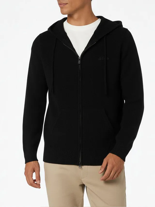 mc2-saint-barth-notting-maglia-uomo-lana-con-cappuccio-nero image 1