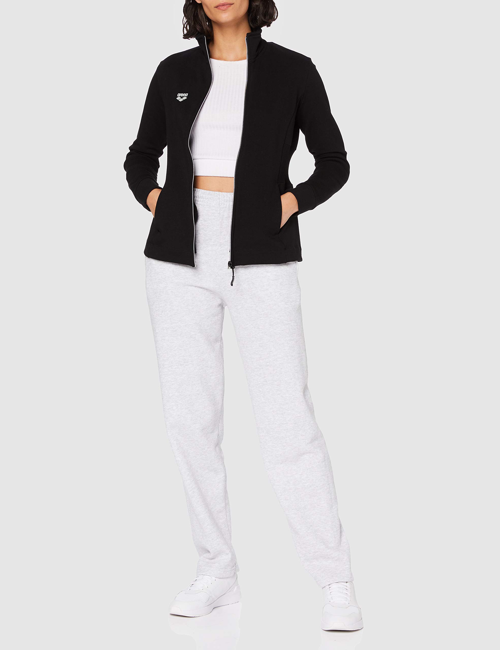 arena-w-f-z-jacket-rib-insert-giacca-full-zip-donna-nero image 2