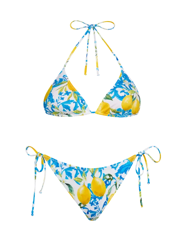 mc2-saint-barth-leah-virgo-bikini-triangolo-donna-stampa-maiolica-bianco image 1