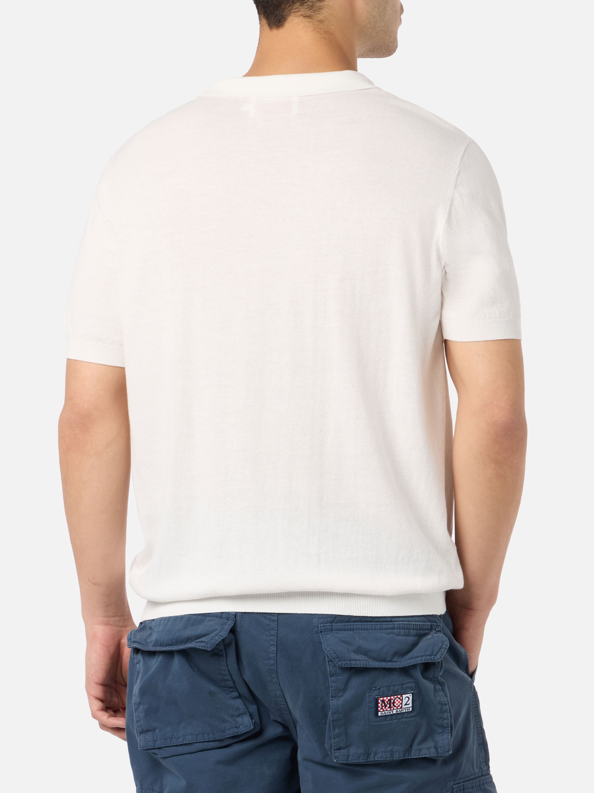mc2-saint-barth-polo-in-maglia-sloan-senza-bottoni-ice-cotton-color-burro image 3