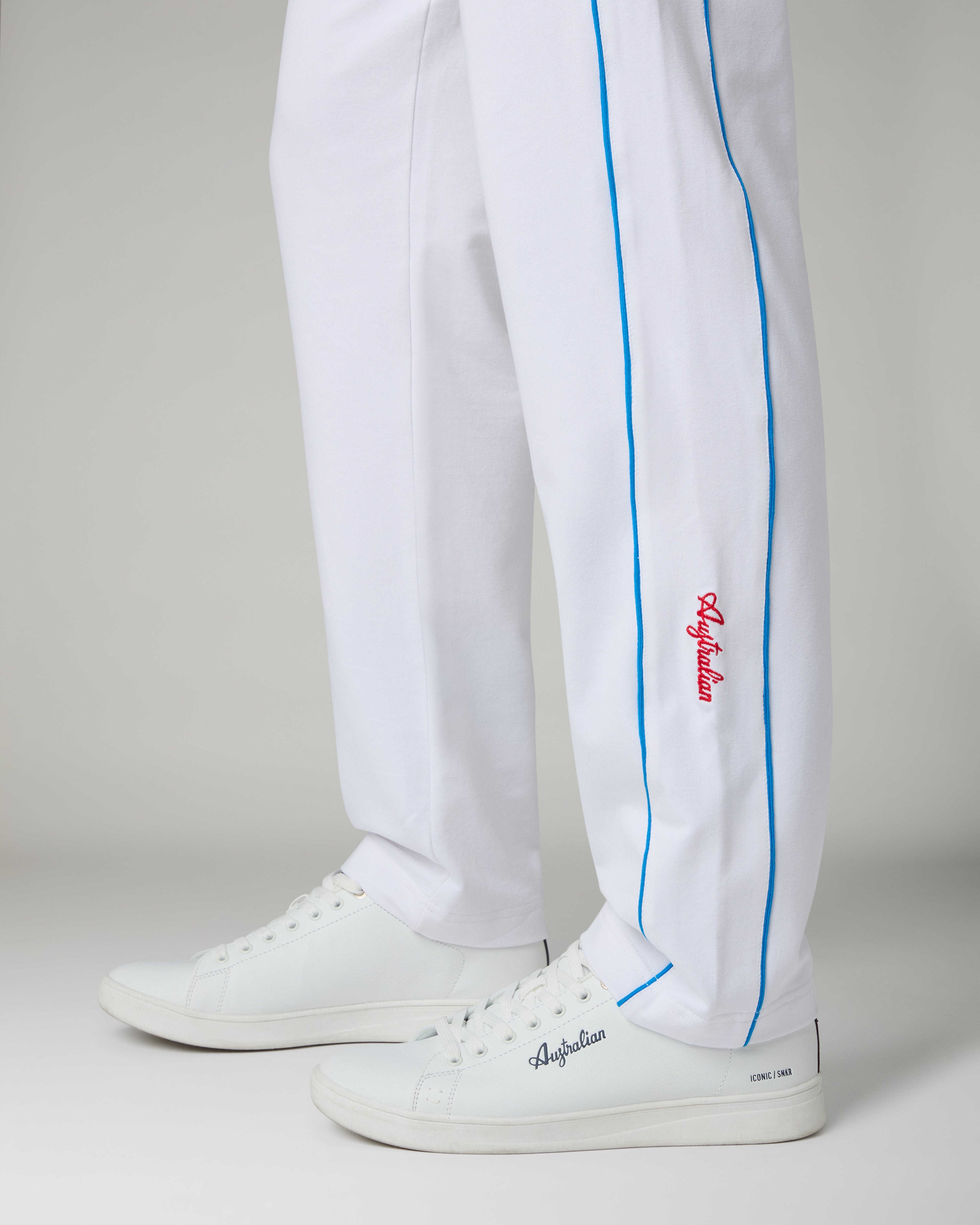 australian-league-track-pant-pantalone-tuta-bianco-felpa-elasticizzata image 6