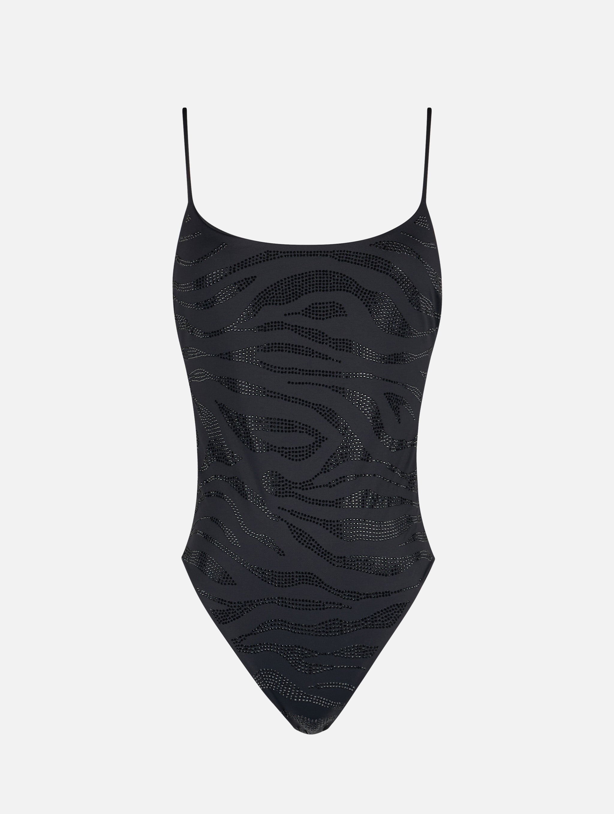 mc2-saint-barth-cecille-costume-intero-zebra-con-strass-nero image 1