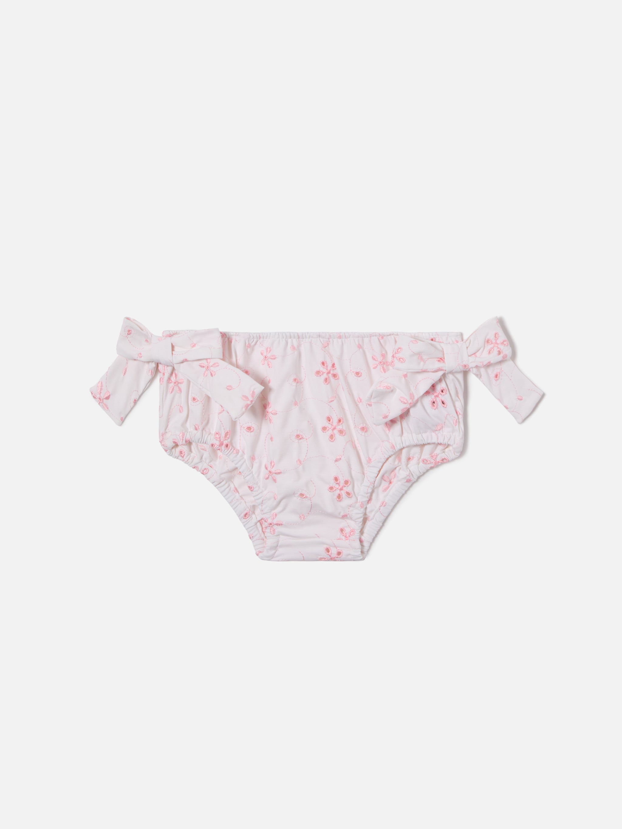 mc2-saint-barth-culotte-mare-rainbow-neonata-sangallo-floreale-bianco image 1