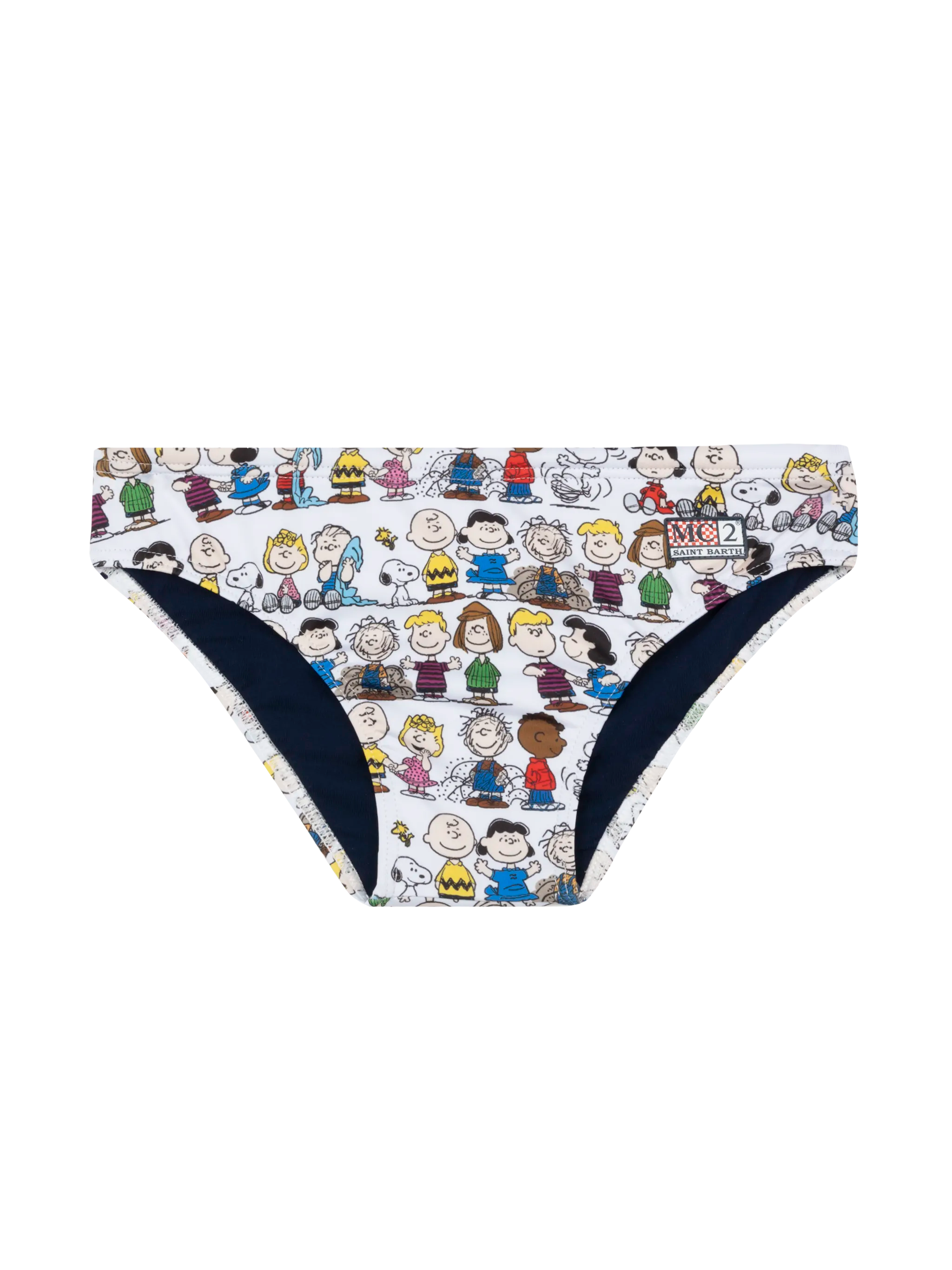 mc2-saint-barth-billy-slip-mare-bambino-peanuts-team-snoopy-bianco image 1
