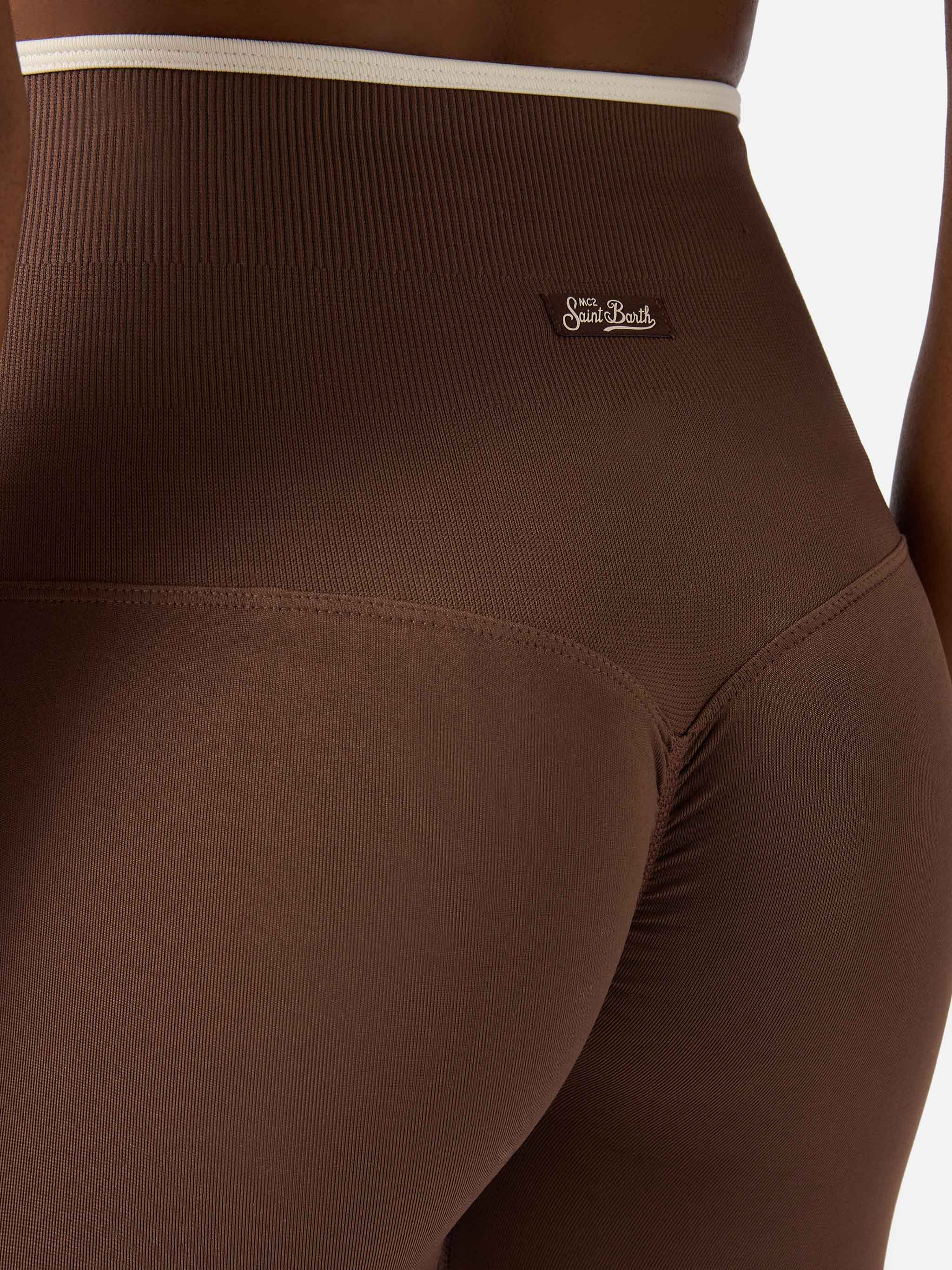 mc2-saint-barth-vega-leggings-sportivi-tecnici-marroni-push-up image 5