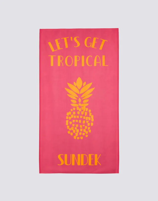 sundek-goldenwave-telo-mare-microfibra-leggera-riciclata-tropic-salad image 1