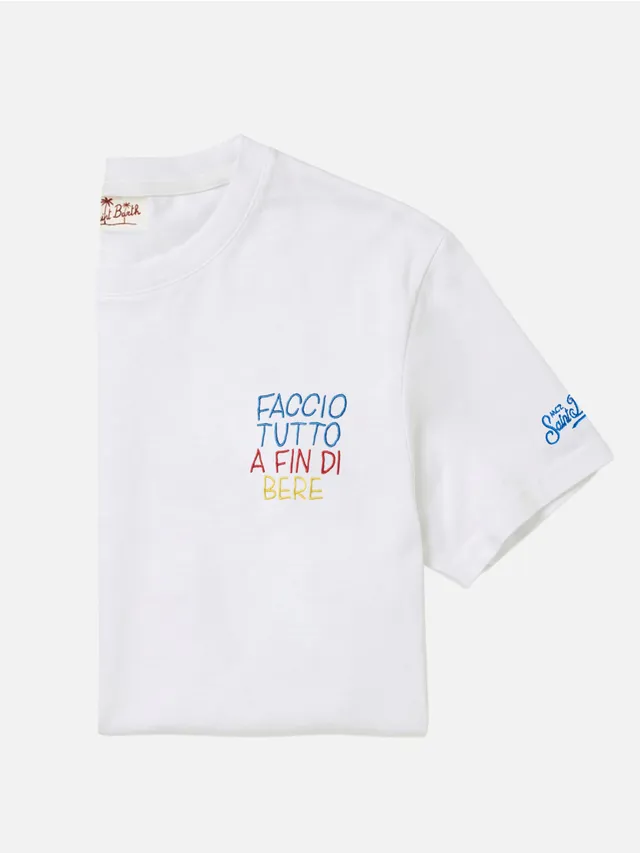 mc2-saint-barth-t-shirt-portofino-bianca-uomo-faccio-tutto-a-fin-di-bere-special image 1