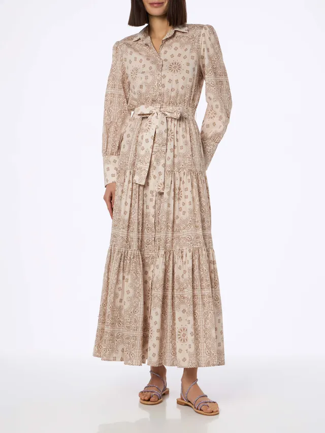 mc2-saint-barth-jensen-abito-lungo-donna-in-cotone-beige-fantasia-bandana image 1