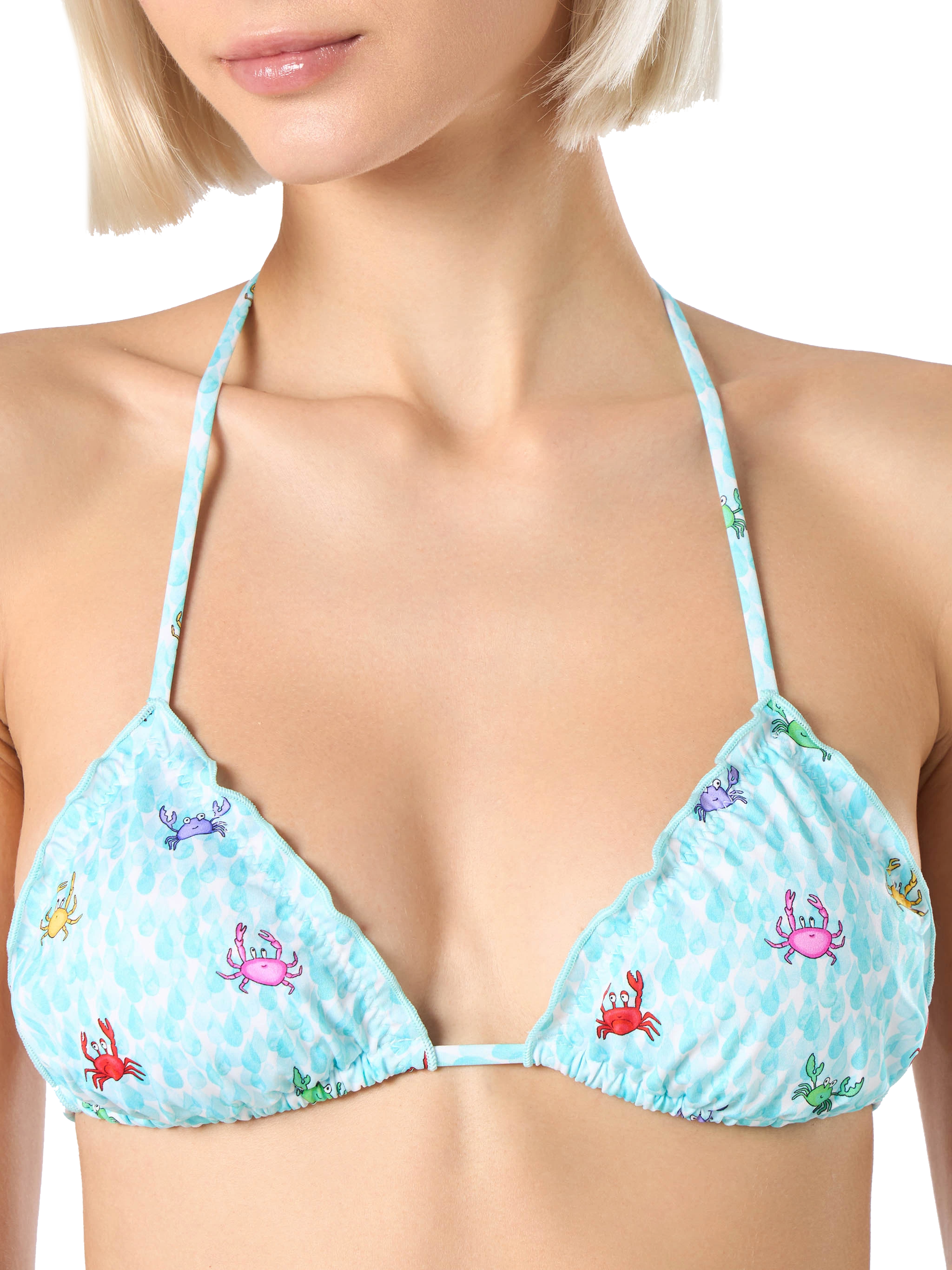 mc2-saint-barth-bikini-donna-sarius-triangolo-stampa-granchio-multicolor image 5