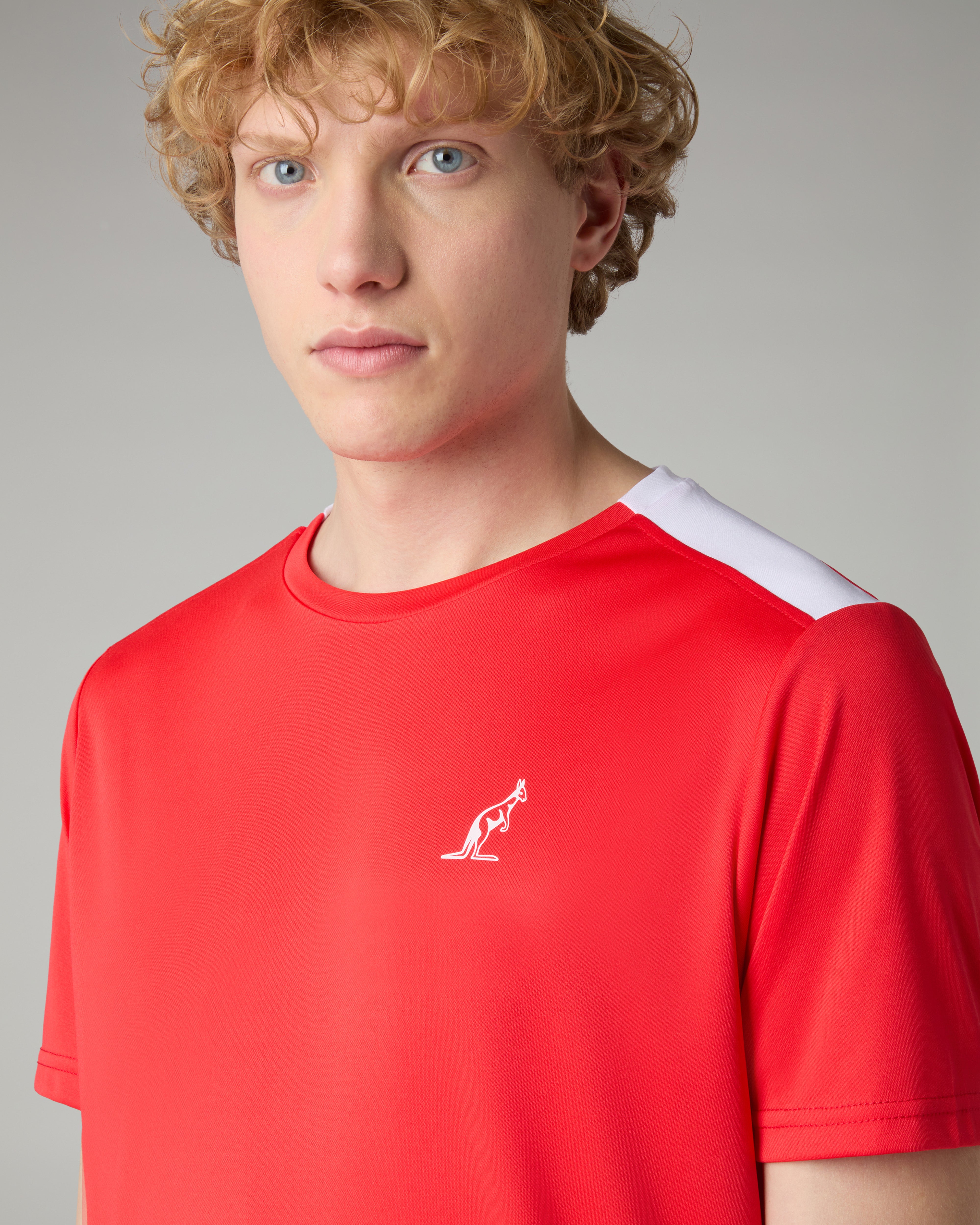 australian-energy-t-shirt-rosso-vivo-maglia-tennis-traspirante image 4