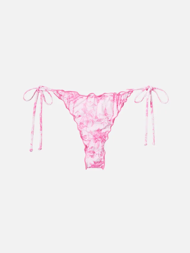 slip-mare-mc2-saint-barth-miami-toile-de-jouy-rosa-con-laccetti-regolabili image 1