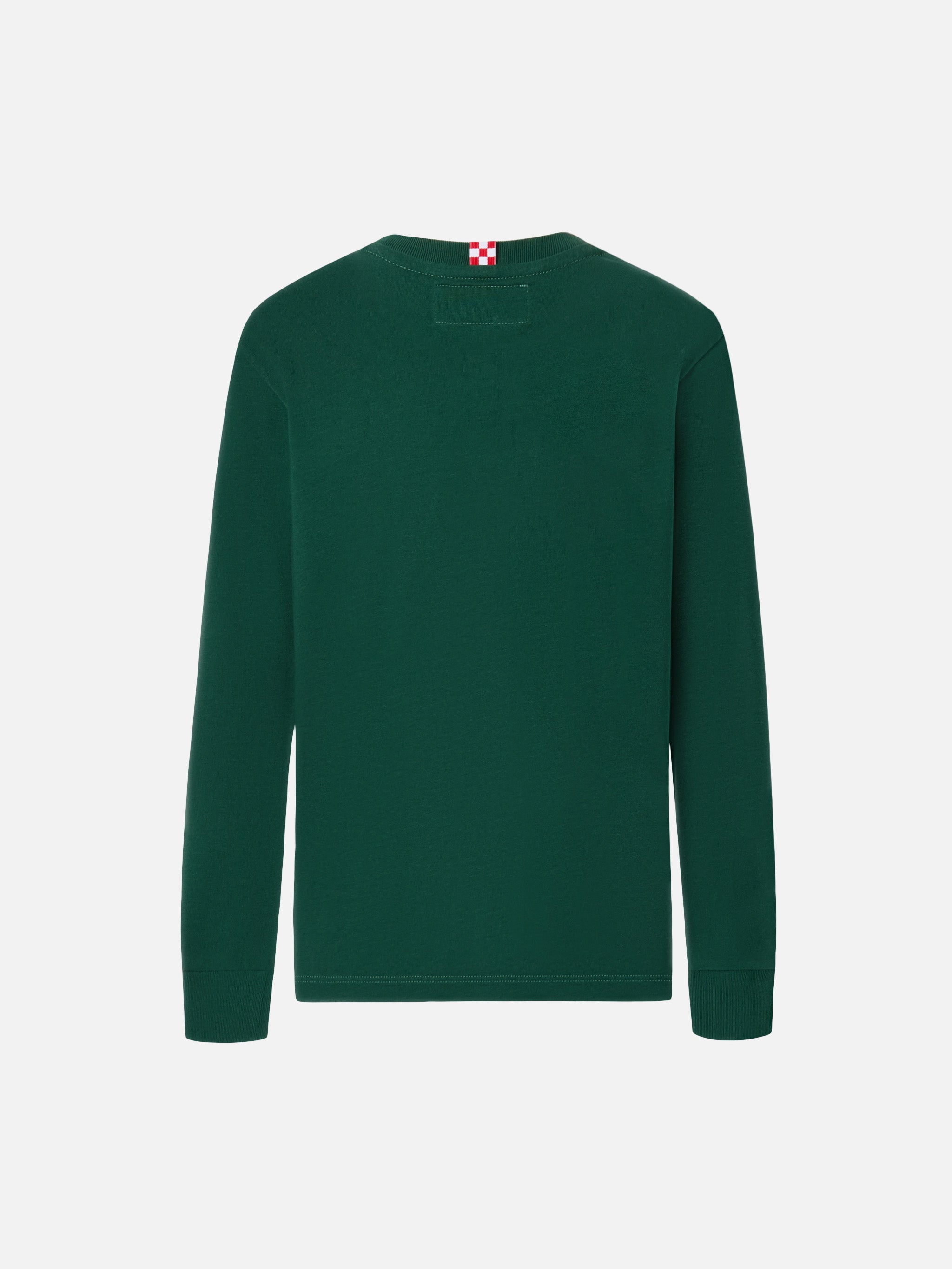 mc2-saint-barth-luton-jr-lut0003-t-shirt-bambino-maniche-lunghe-verde-ricamo image 2