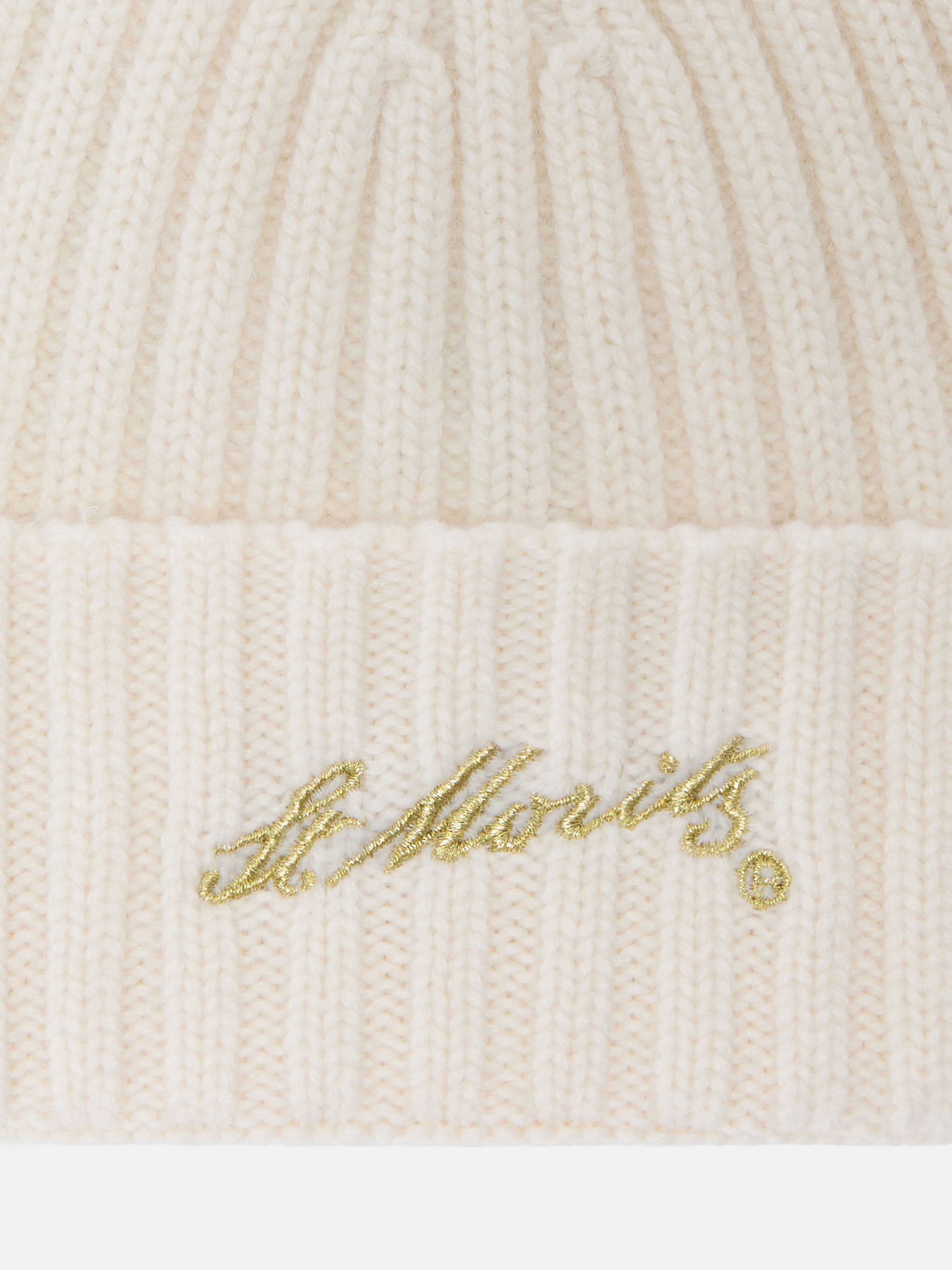 mc2-saint-barth-berretto-wengen-cashmere-bianco-ricamo-st-moritz-2 image 2