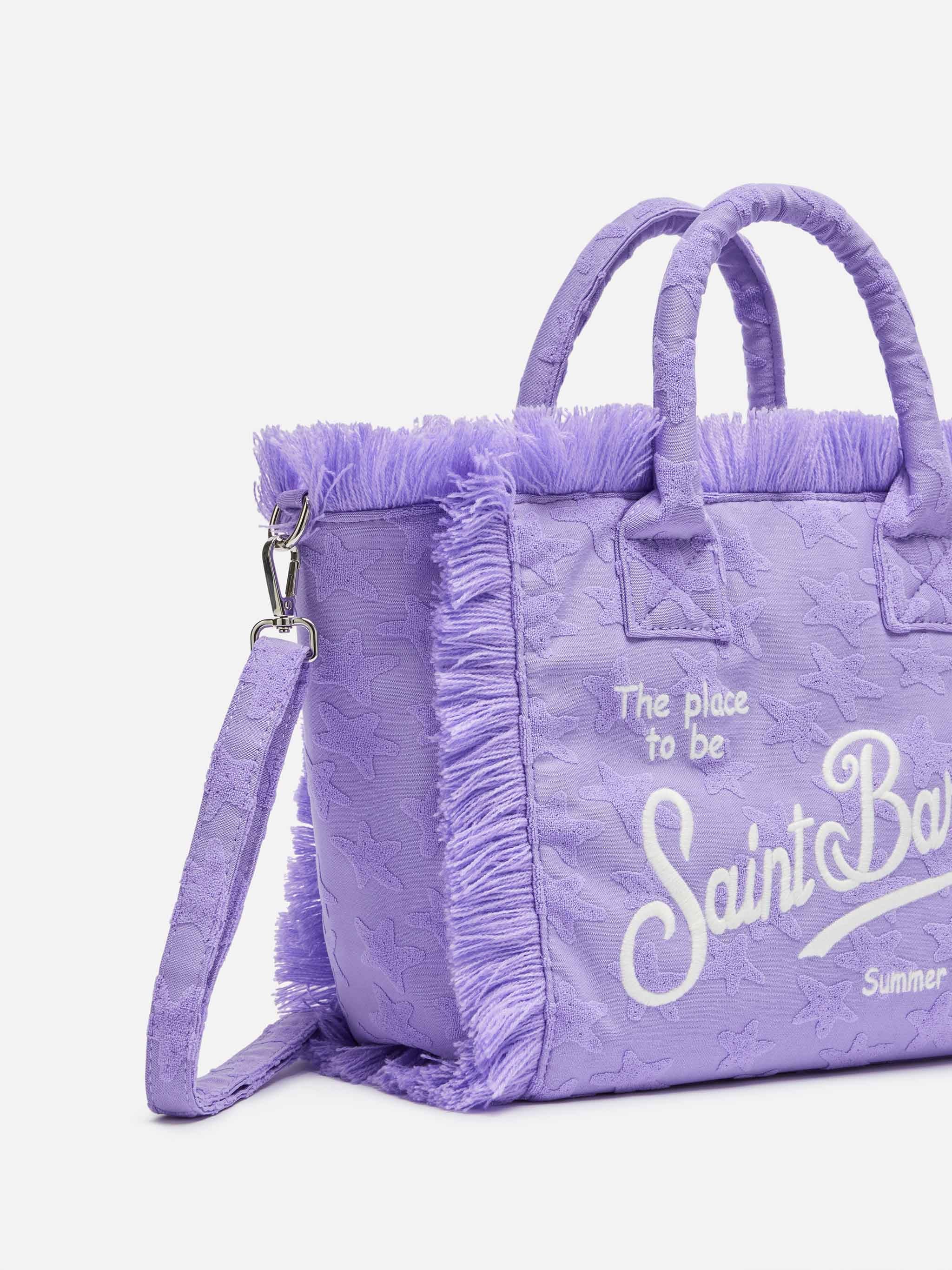 mc2-saint-barth-colette-borsa-in-spugna-lilla-con-stelle image 3