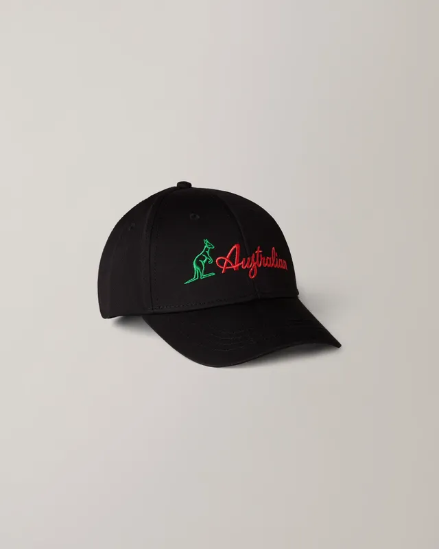 australian-icon-cap-cappellino-cotone-nero-logo-ricamato image 1