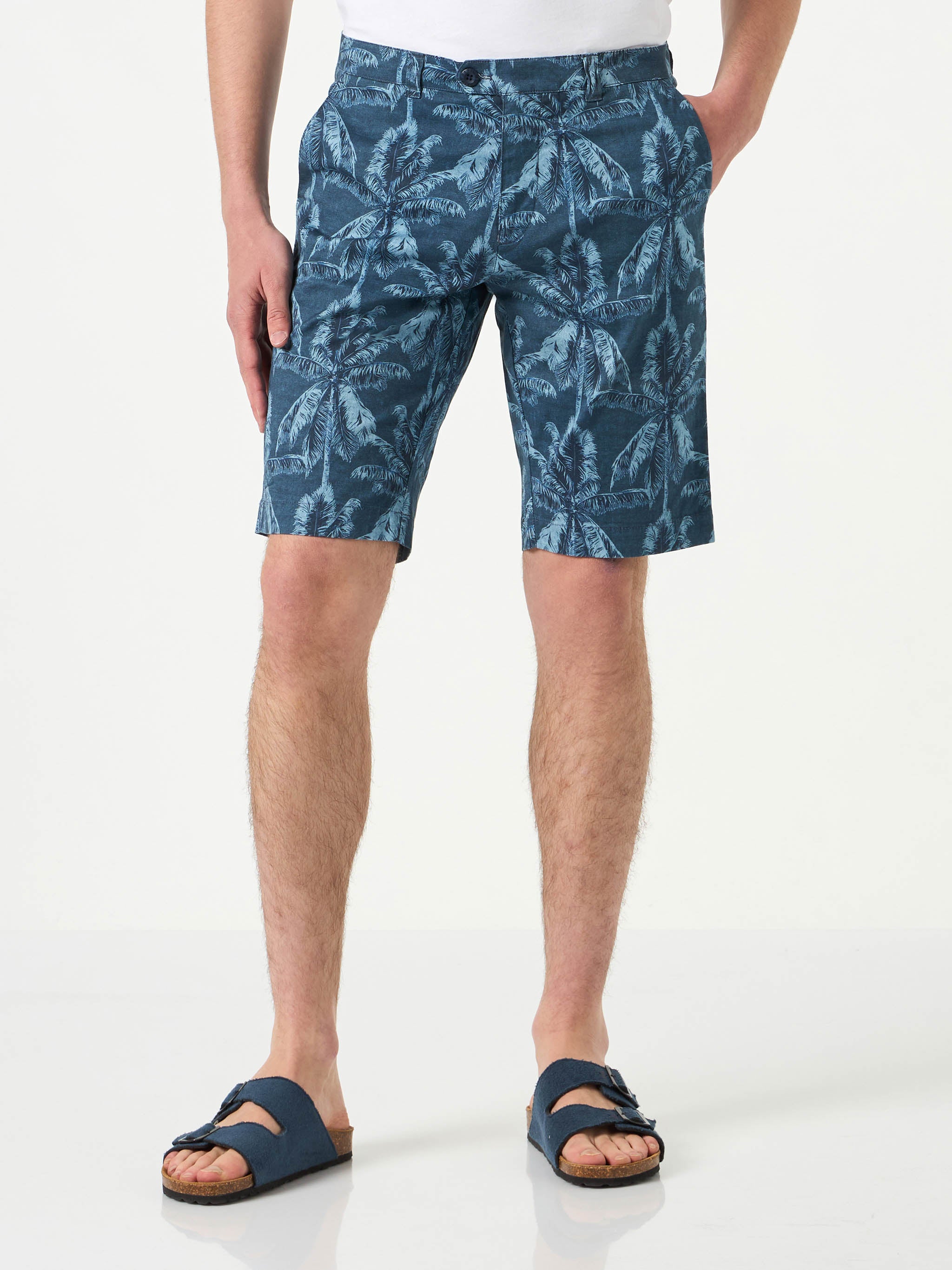 mc2-saint-barth-bermuda-royal-uomo-stampa-palme-blu image 1