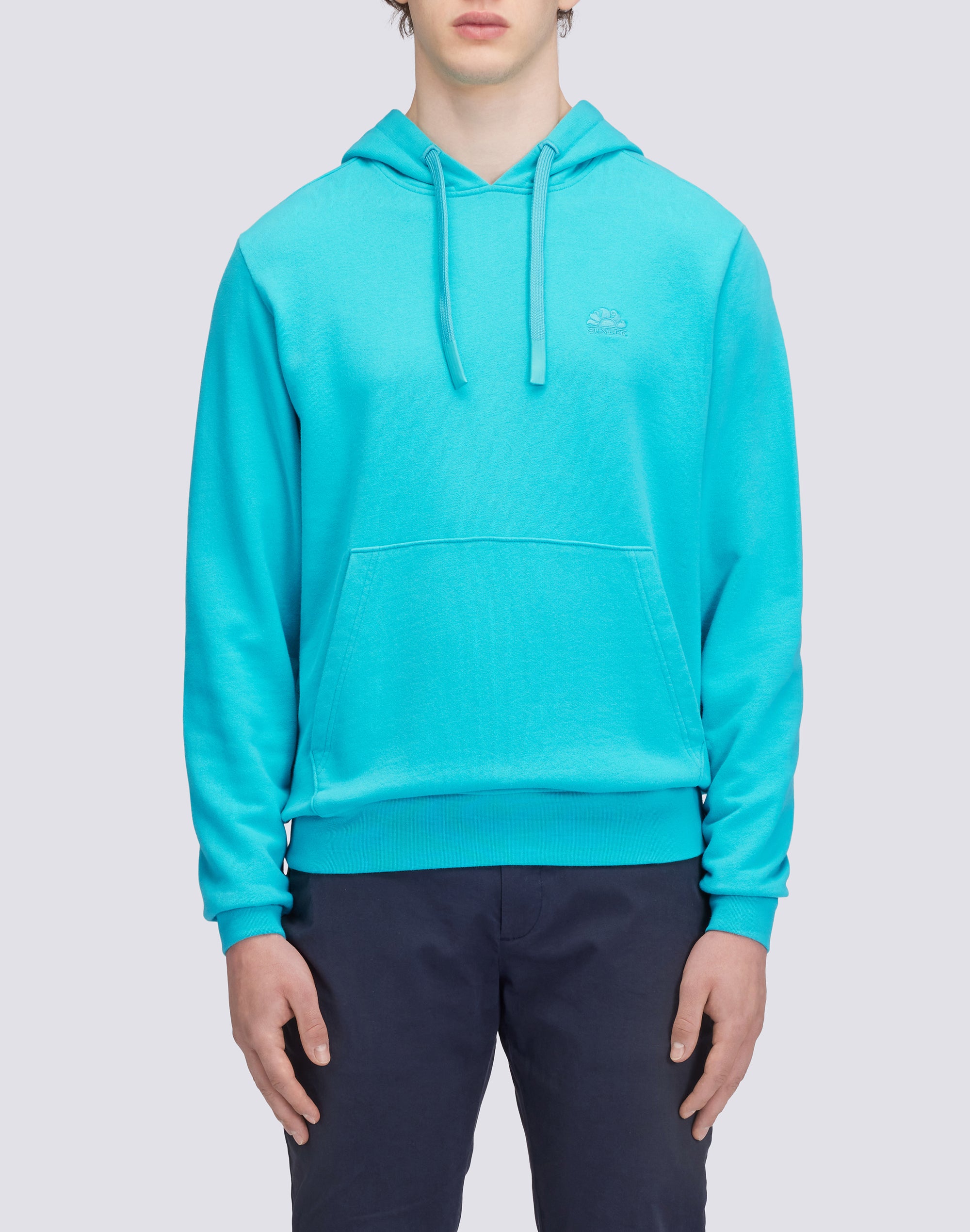 sundek-felpa-uomo-con-cappuccio-e-tasca-a-marsupio-in-cotone image 1