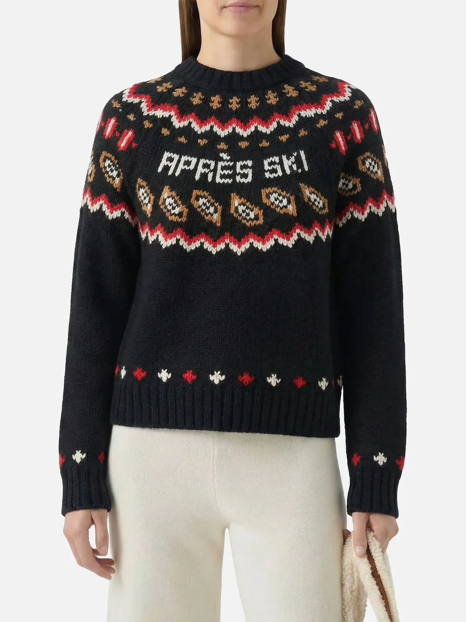 mc2-saint-barth-maglione-kyla-in-lana-con-jacquard-apres-ski-nero image 1