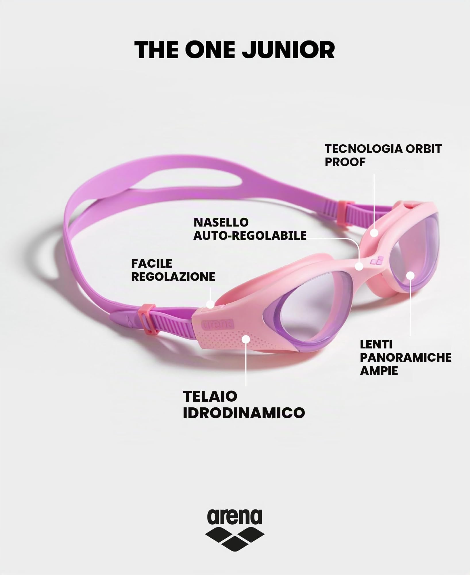arena-the-one-junior-occhialini-nuoto-bambini-6-12-anni image 2