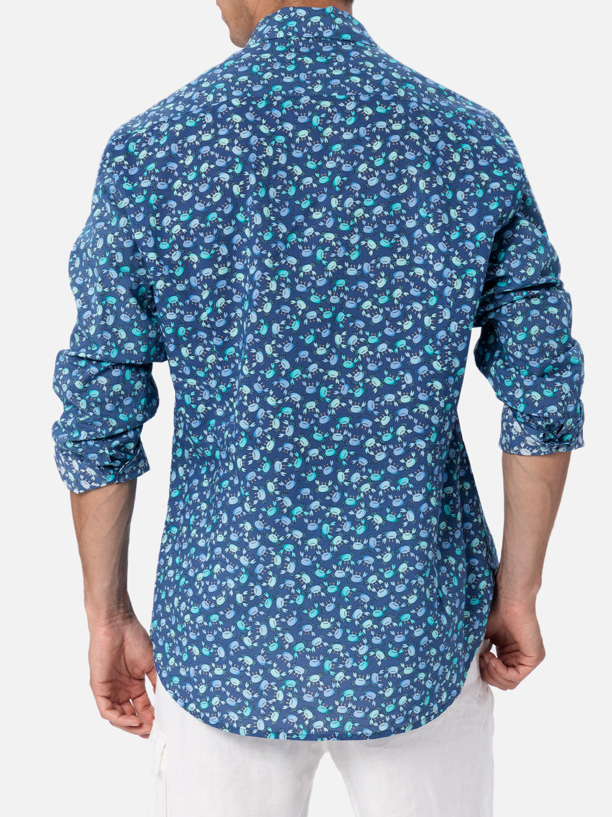 mc2-saint-barth-camicia-sikelia-in-cotone-mussola-stampa-granchi-multicolor image 3