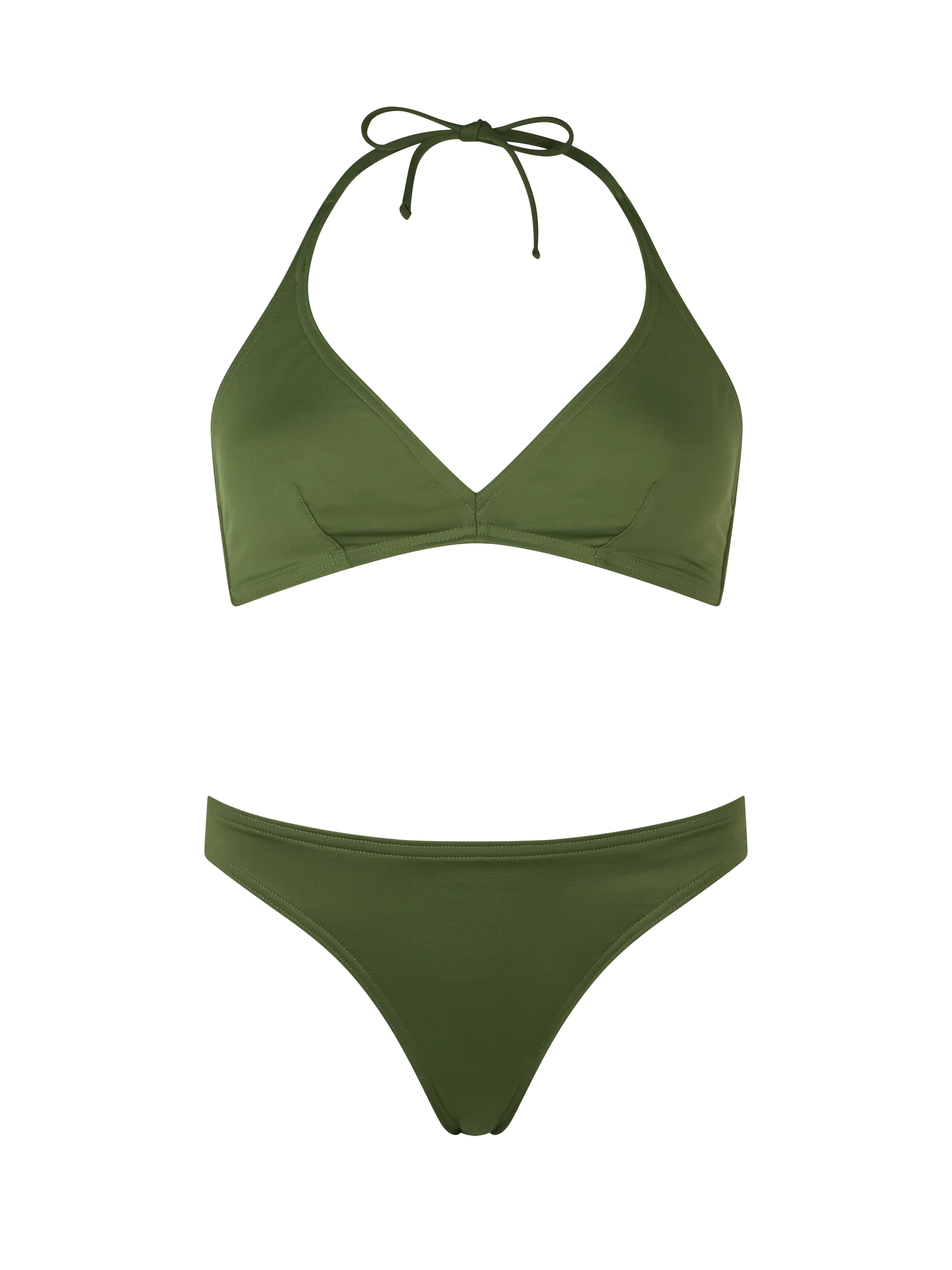 mc2-saint-barth-bikini-gaia-maia-da-donna-bralette-triangolo-verde-militare image 1