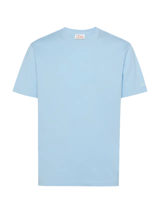 mc2-saint-barth-dover-t-shirt-jersey-cotone-organico-azzurro-chiaro-uomo image 1